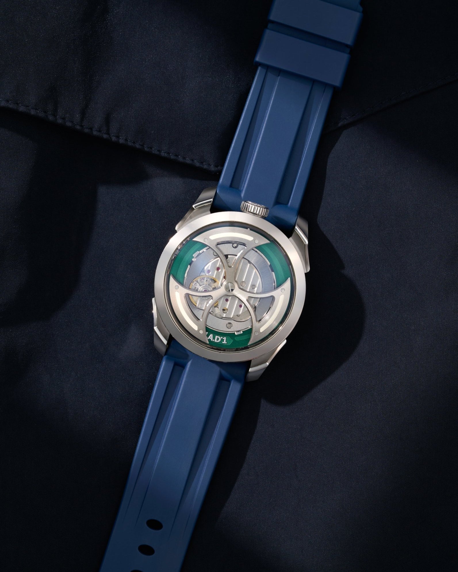 wristbuddys wristbuddy wristbuddies wrist Buddy watch strap band replacement integrated curved rubber FKM vulcanized best quality strap size lug width 22mm wristbands klockarmband uhrenarmband uhrenband watchstrap watchband MB&F Mad1 M.a.d.1 MADone red edition blue edition MBnF green edition