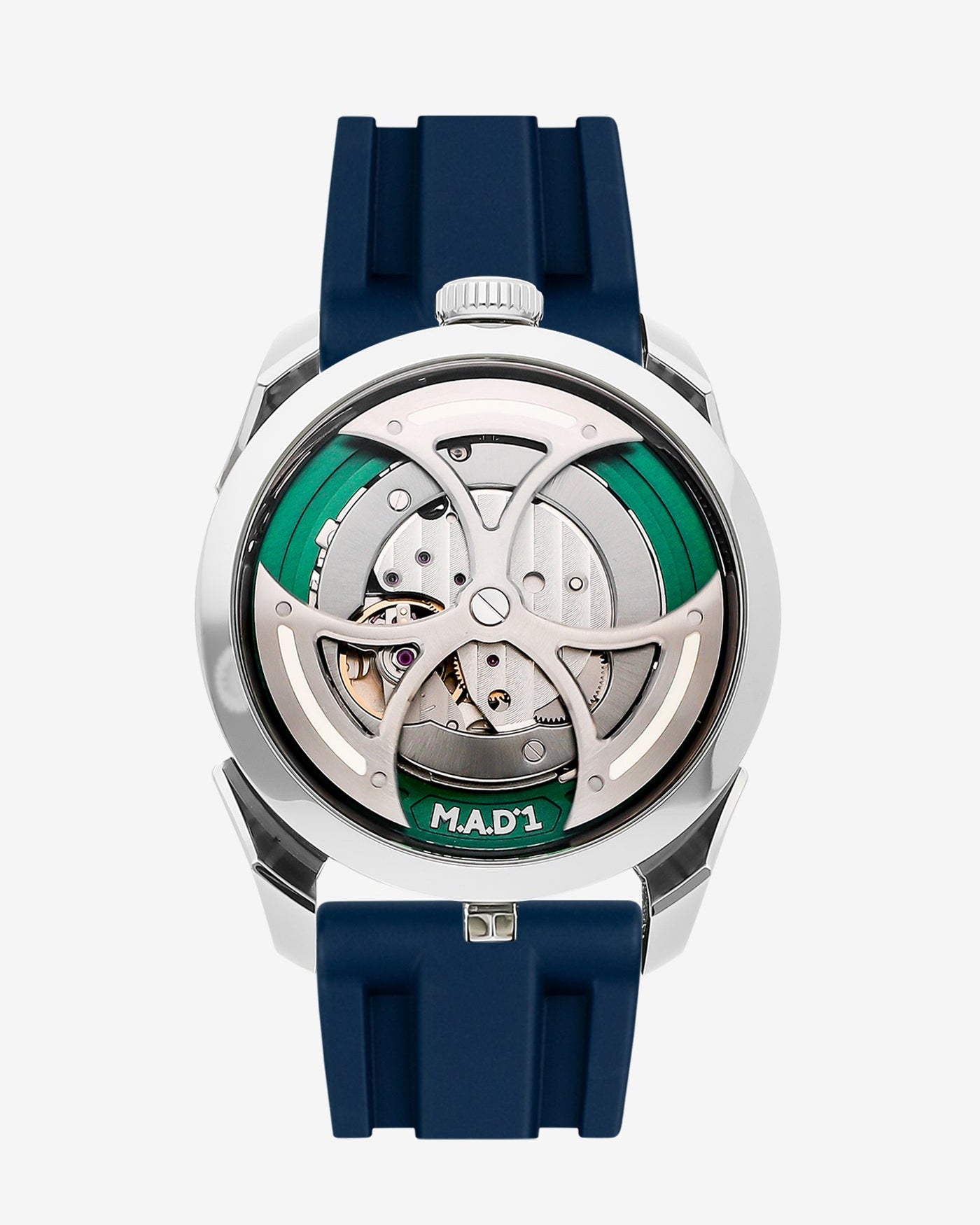 wristbuddys wristbuddy wristbuddies wrist Buddy watch strap band replacement integrated curved rubber FKM vulcanized best quality strap size lug width 22mm wristbands klockarmband uhrenarmband uhrenband watchstrap watchband MB&F Mad1 M.a.d.1 MADone red edition blue edition MBnF green edition