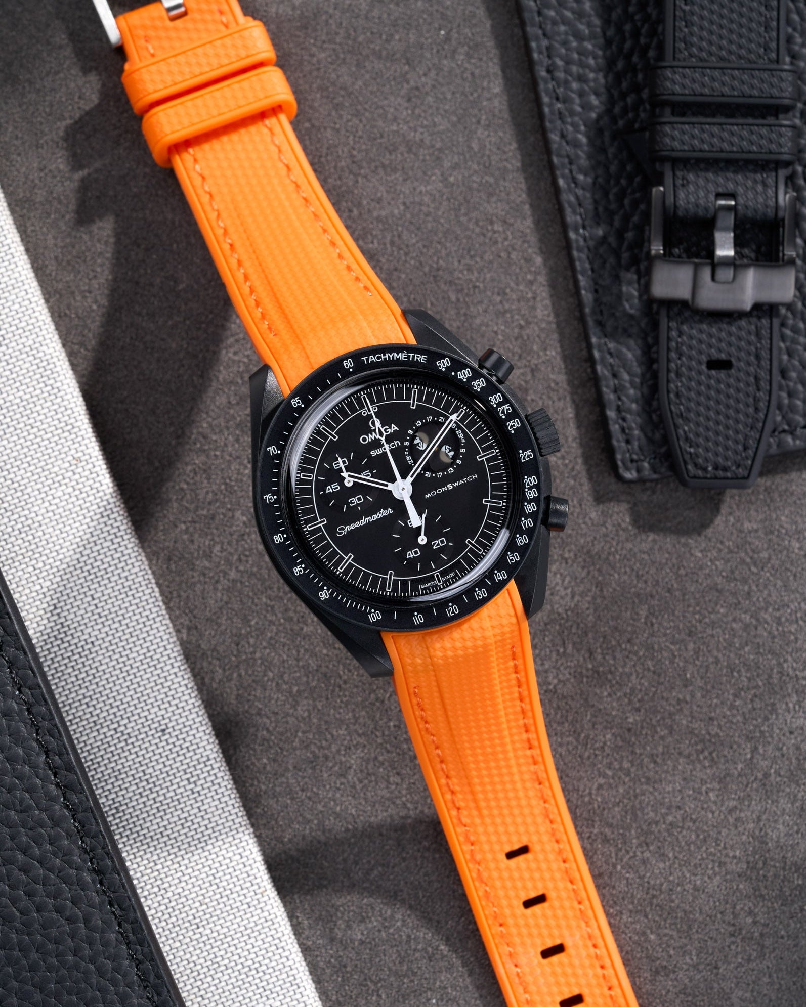 Rubber Strap for Omega X Swatch MoonSwatch Mission to The Moonphase - New Moon - Wristbuddys