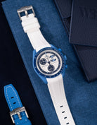 Omega X Swatch MoonSwatch Mission to Jupiter Moonwatch Speedmaster Professional Wristbuddys Wristbuddy Klockarmband klockband rubberstrap rubber strap horus black svart Mission to Mercury, mission to moon, moonswatches moonwatch best rubber intergrated mission to neptune rubber blue wrist buddy wristbuddies Mission to the Super Blue Moonphase new model