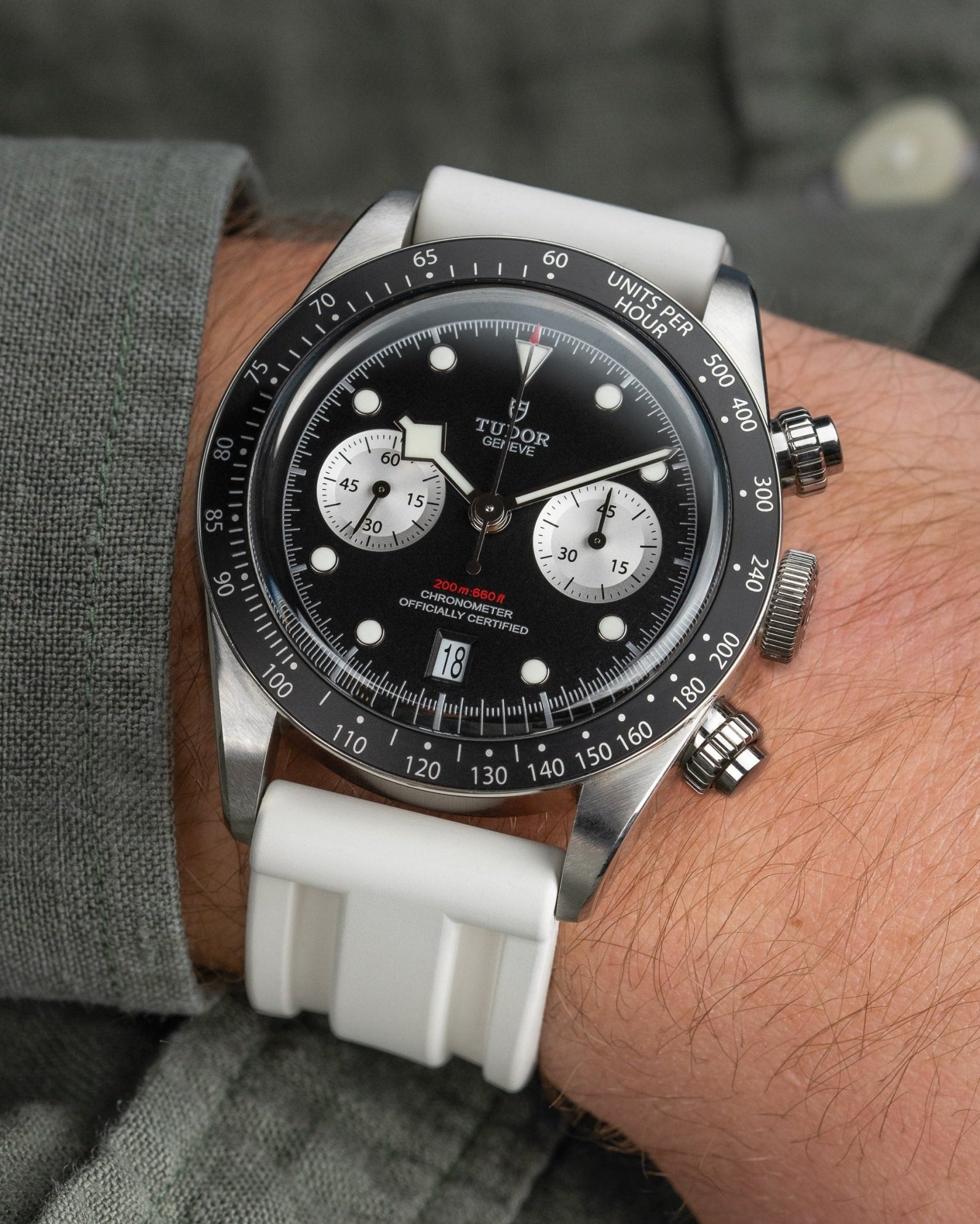 Tudor Black Bay Chrono Panda subdials watches wristbuddys wristbuddy wristbuddies wrist Buddy watch strap band replacement integrated curved rubber FKM vulcanized best quality strap size lug width 20mm wristbands rubber bronze steel M79360N-0002 M79360N M79360N-0001 black negro svart schwarz