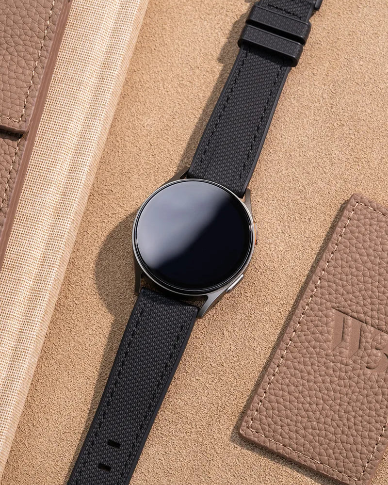 Samsung Galaxy Watch wrist strap wristband Wristbuddys premium watch band watch strap klockarmband klockband best rubberstrap rubber strap for Galaxy Watch 4, Watch 5 Galaxy smartwatch premium strap wrist strap Uhrenarmband Uhrarmband bracelet de montre cinturino dell'orologio horlogeband correa de reloj Samsung smartwatch accessories black svart schwarz nero noir negro zwart