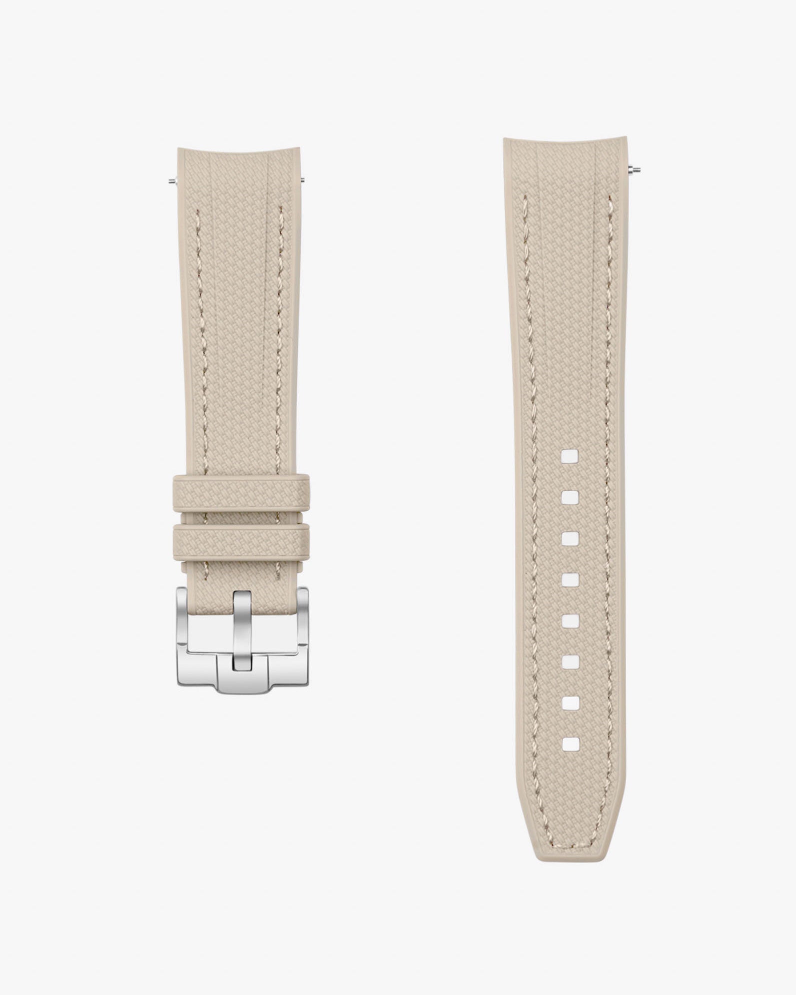 vertech beige rubber strap for omega swatch moonswatch