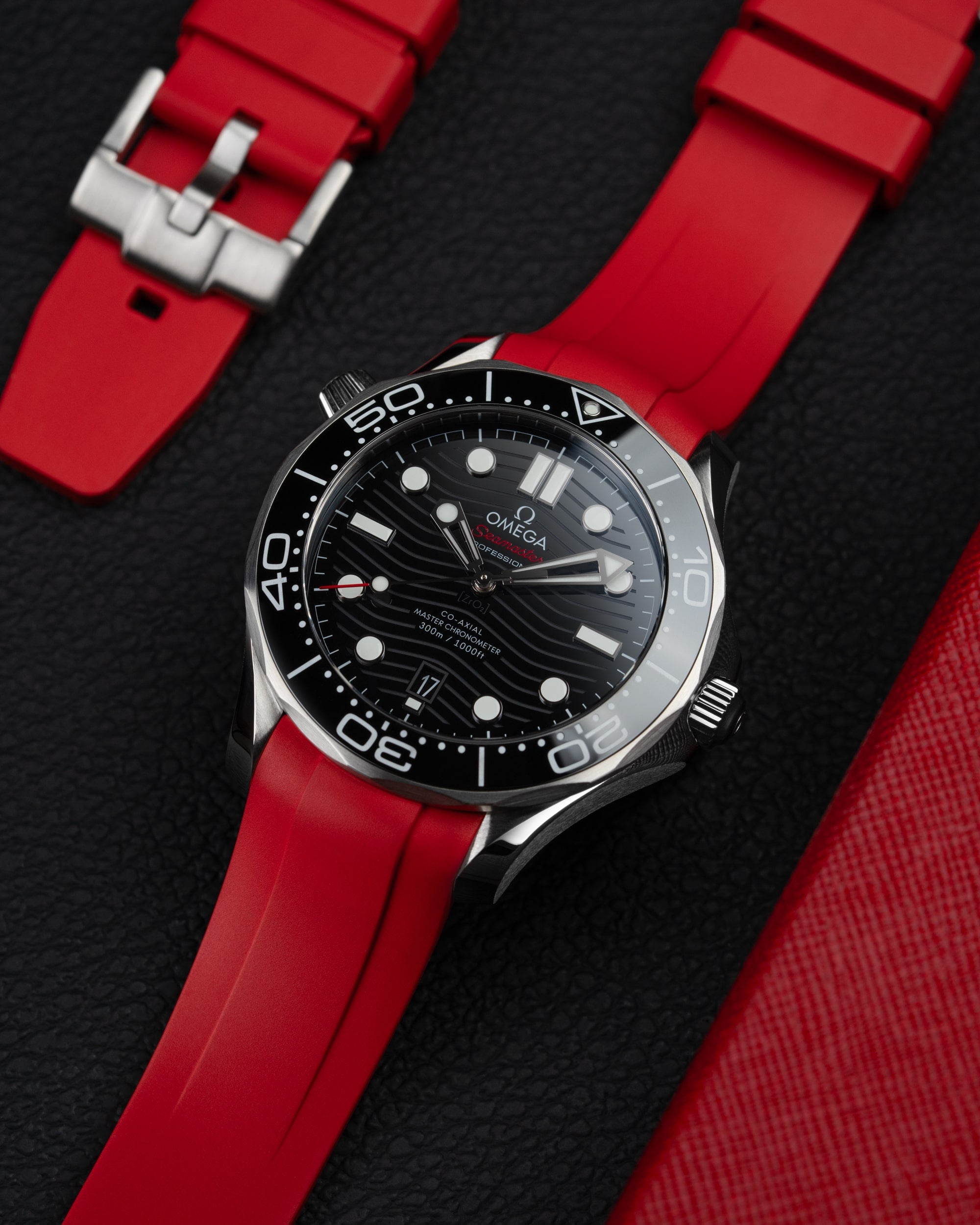 Omega seamaster clearance diver rubber strap