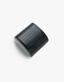Single Watch Roll  Black Embossed Alligator, product image