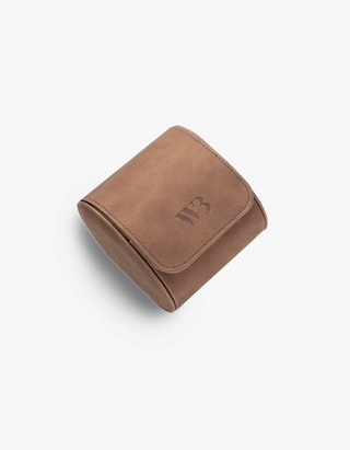 Closed Single Watch Roll - Brown Suede product image