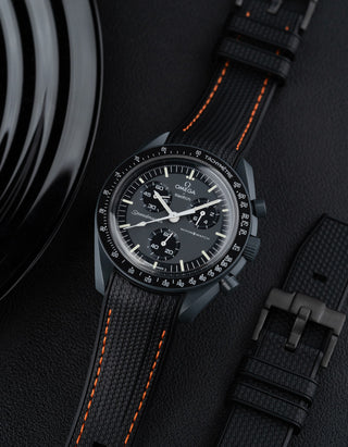 Omega X Swatch MoonSwatch Mission to Jupiter Moonwatch Speedmaster Professional Wristbuddys Wristbuddy Klockarmband klockband rubberstrap rubber strap straps for Mission to Mercury, mission to moon, moonswatches best rubber intergrated mission to moon mercury intergrated uhrenband bracelet Urrem bracelet de montre cinturino per orologio cinturino dell'orologio horlogeband correa de reloj Uhrenarmband Uhrarmband black schwartz svart negro