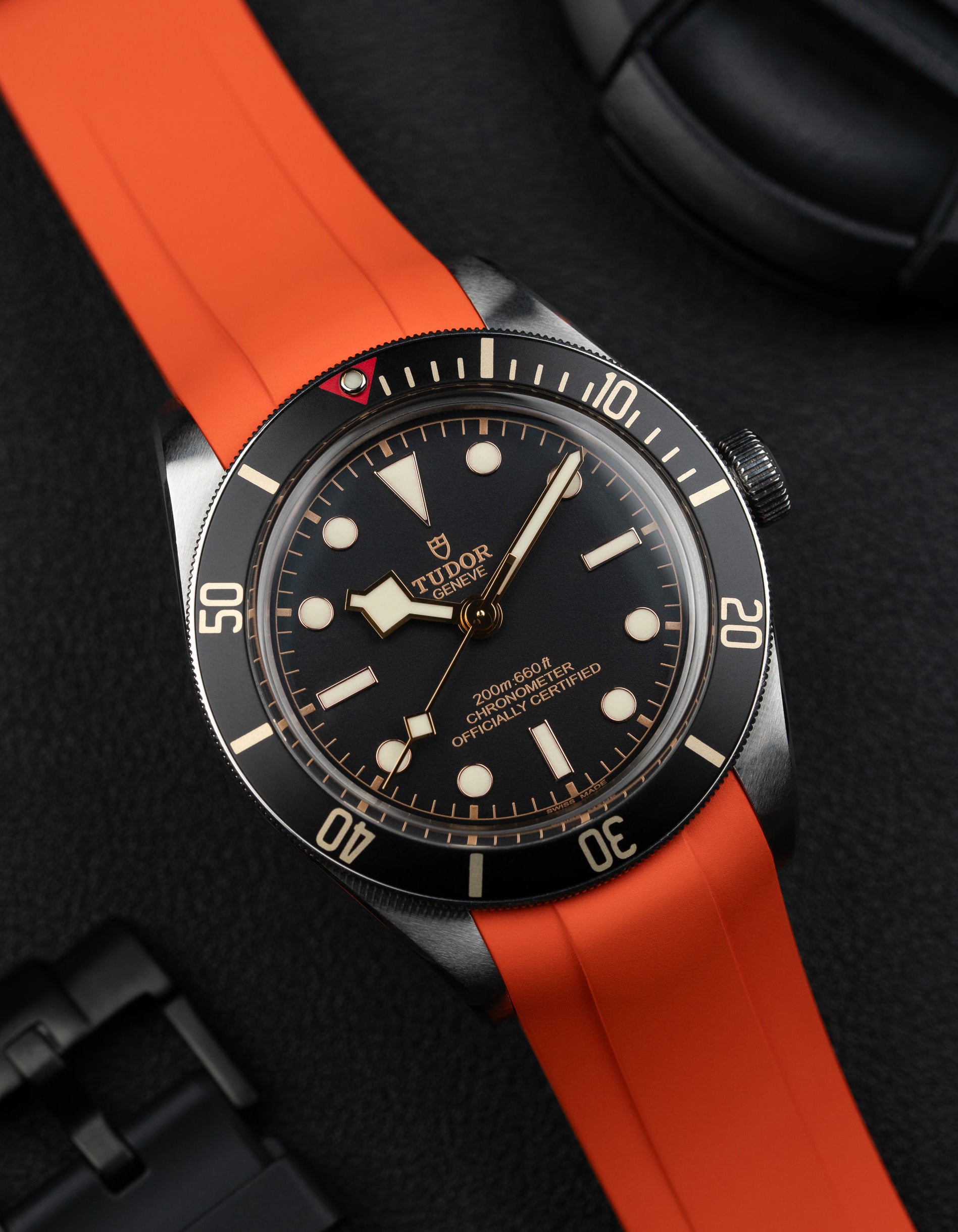 FKM Rubber Strap for Tudor BB58 Orange Wristbuddys