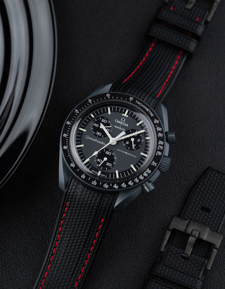 Omega X Swatch MoonSwatch Mission to Jupiter Moonwatch Speedmaster Professional Wristbuddys Wristbuddy Klockarmband klockband rubberstrap rubber strap straps for Mission to Mercury, mission to moon, moonswatches best rubber intergrated mission to moon mercury intergrated uhrenband bracelet Urrem bracelet de montre cinturino per orologio cinturino dell'orologio horlogeband correa de reloj Uhrenarmband Uhrarmband black schwartz svart negro