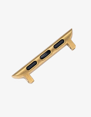 Gold Apple Watch band adapter – premium brass-finished connector for attaching 20mm & 22mm watch straps securely.