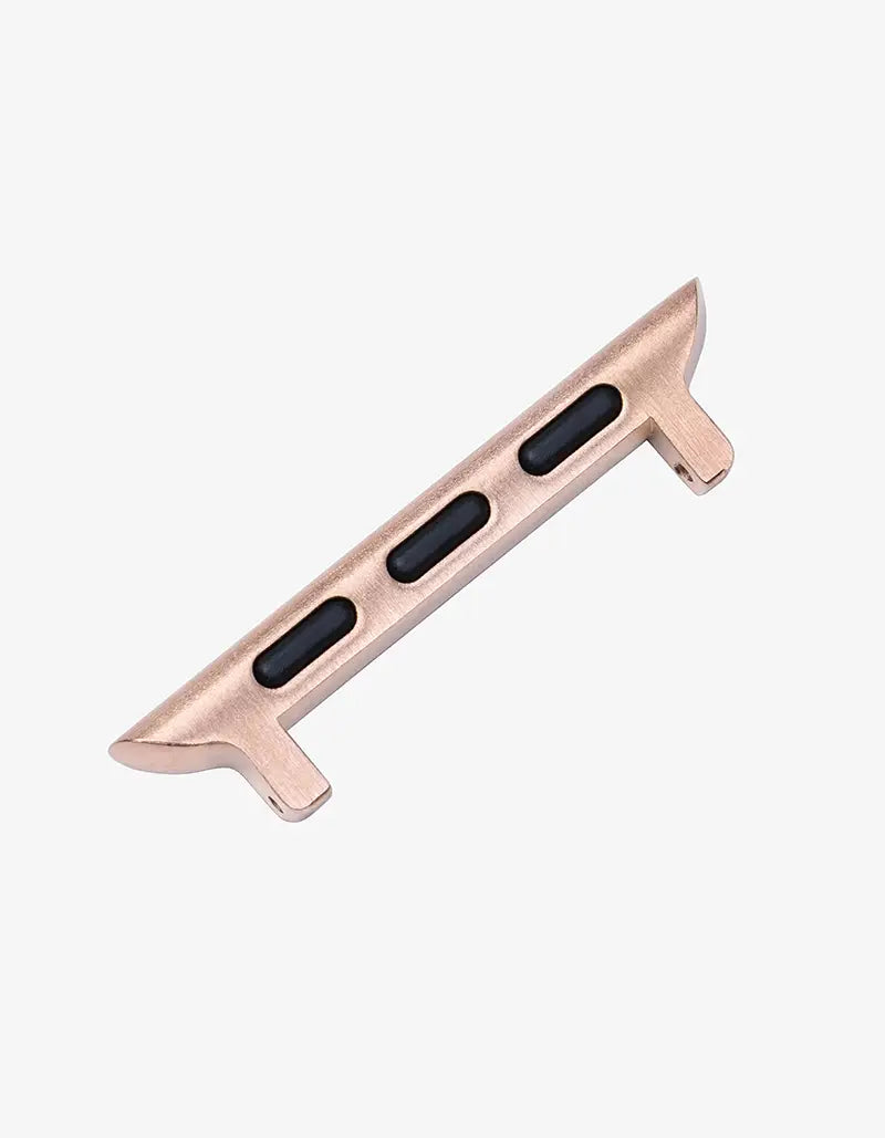 Rose Gold Apple Watch band adapter – premium stainless steel connector with a brushed rose gold finish, designed to fit 20mm & 22mm watch straps securely.