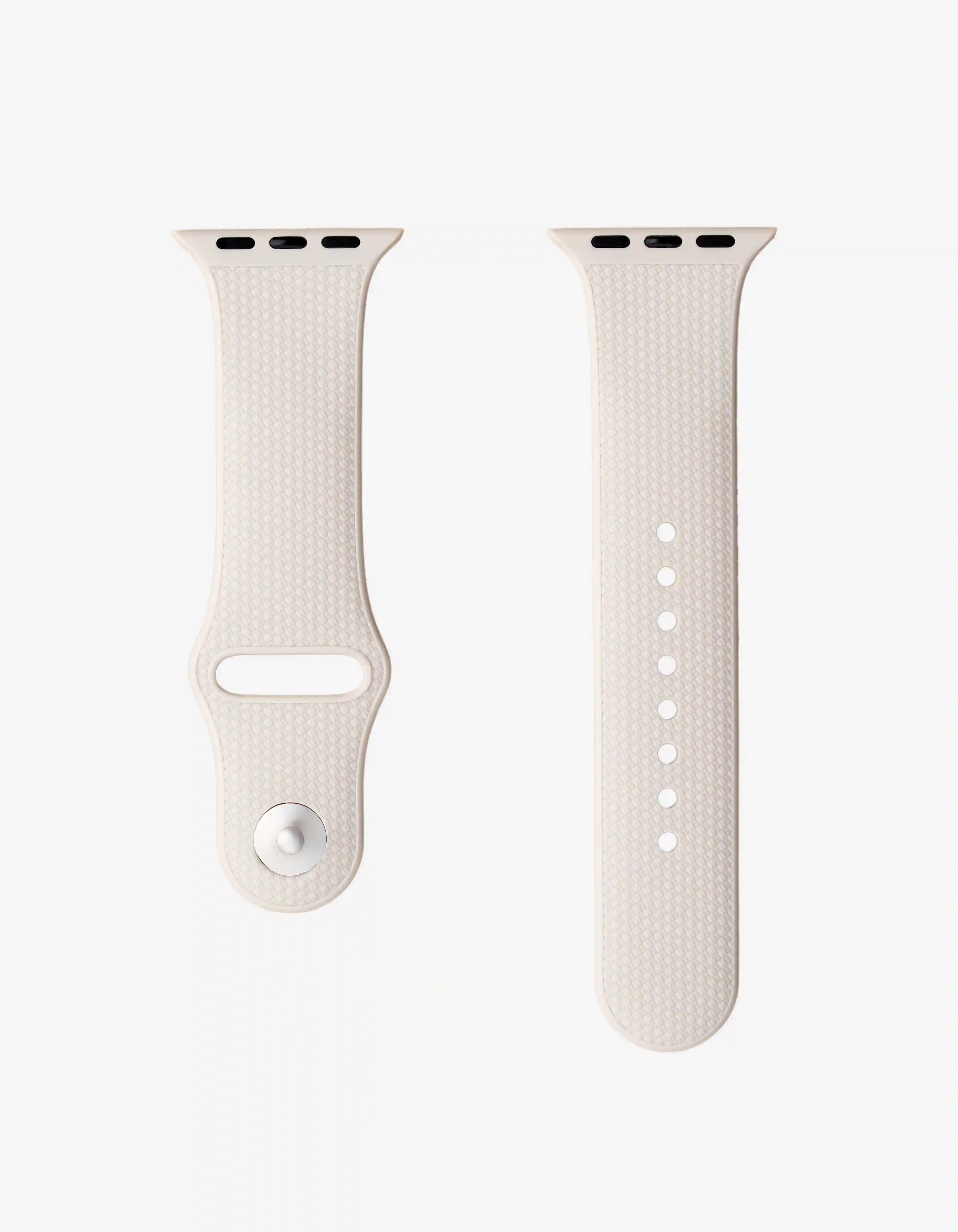 Beige Apple Watch Band with Integrated Adapter 