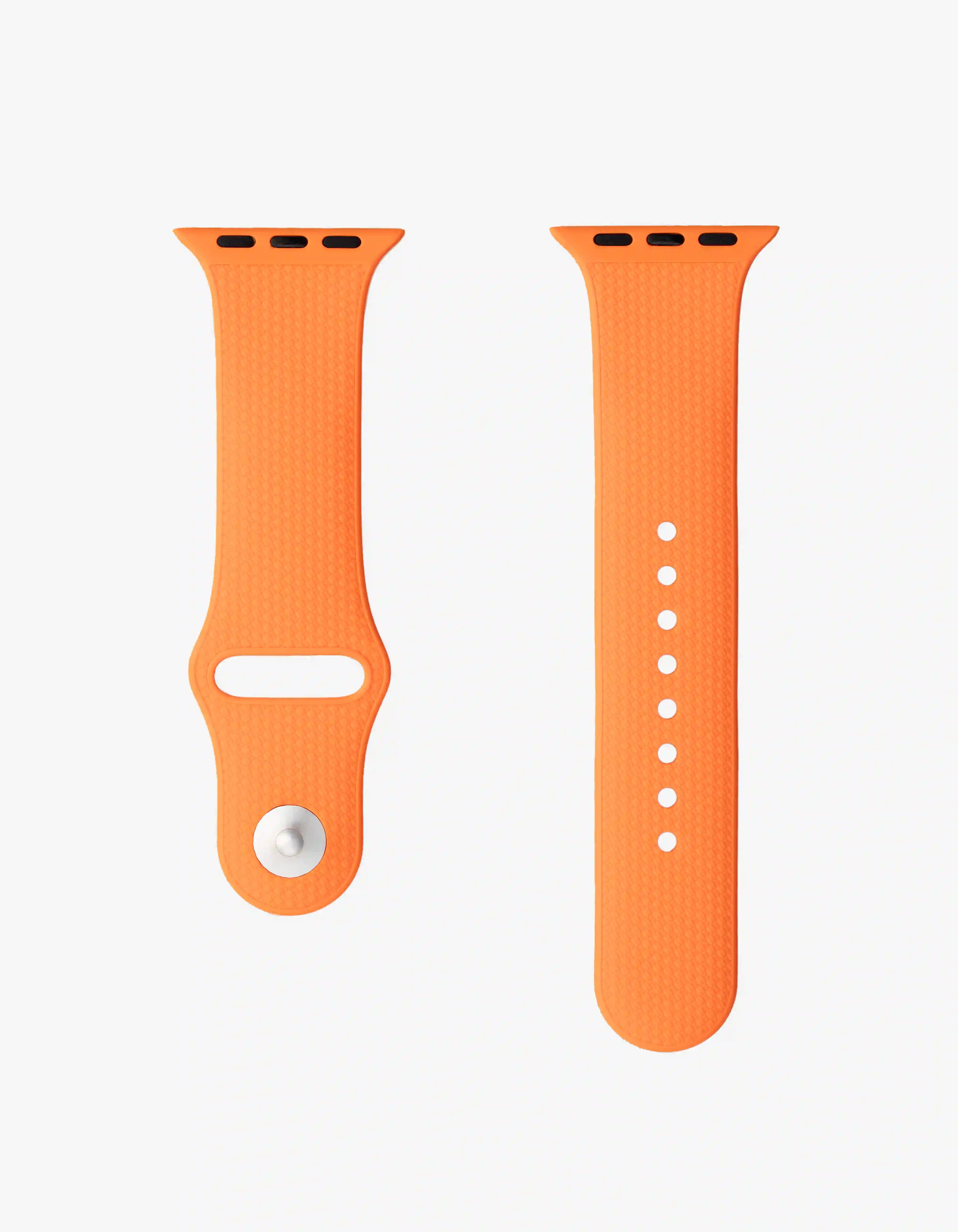 Orange Apple Watch Band with Integrated Adapter 