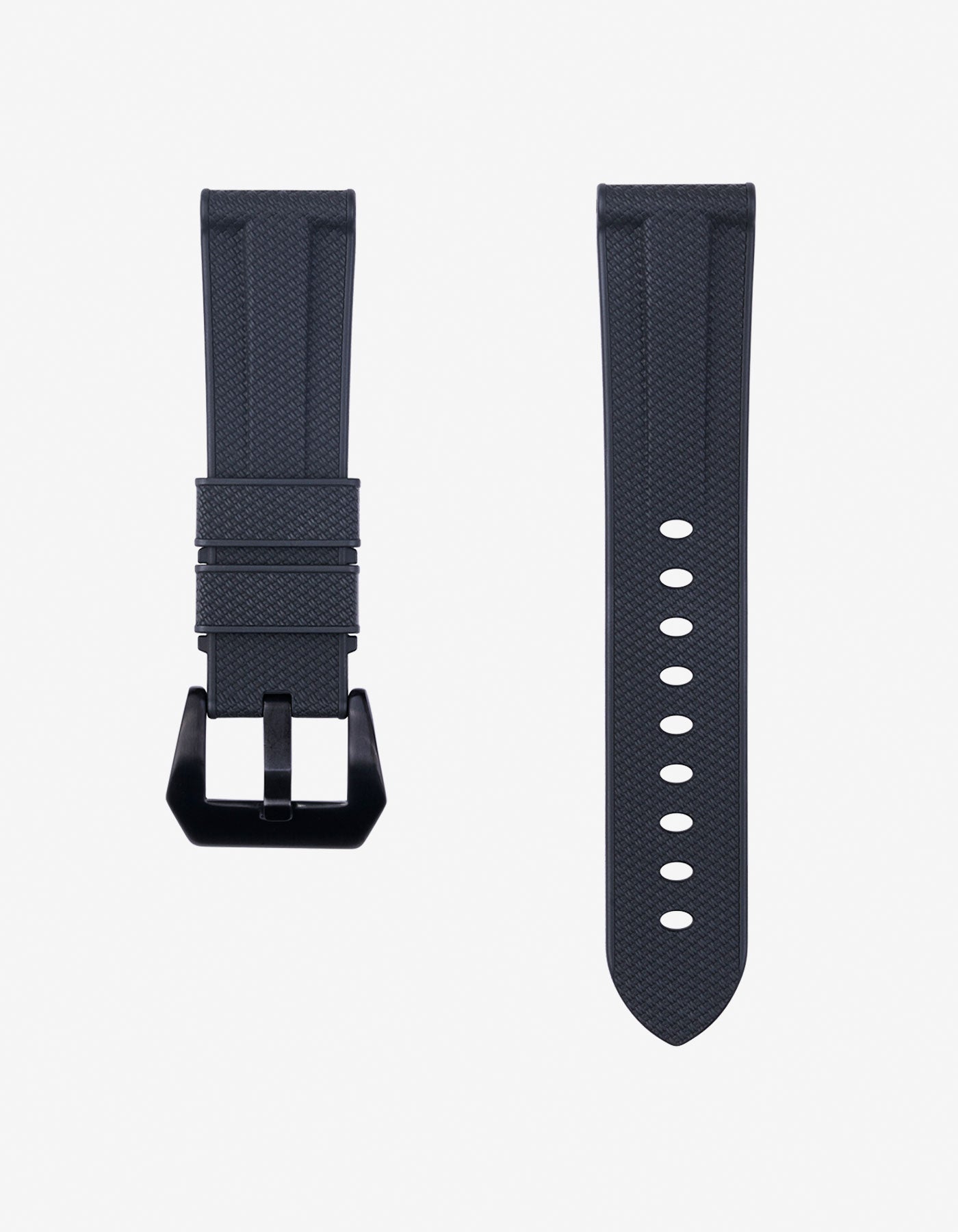 Military-inspired Black Rubber Watch Strap for Panerai Luminor PAM models 24mm uhrenband replacement armband Swiss Made premium gummiband