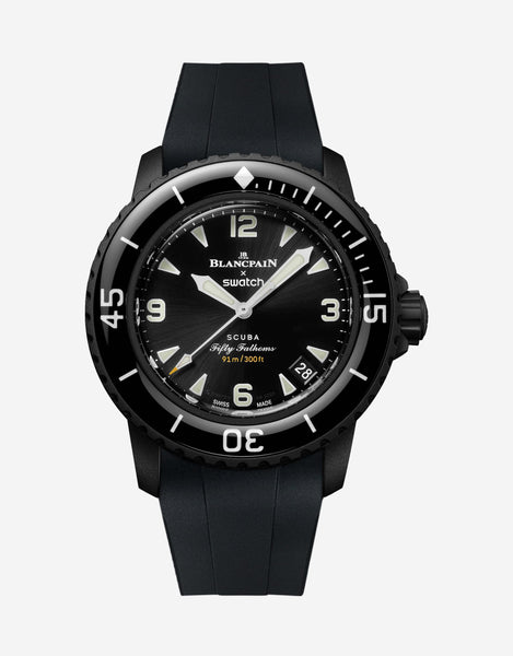 値引販売新品未使用 レシート付swatch blancpain ブルー 時計