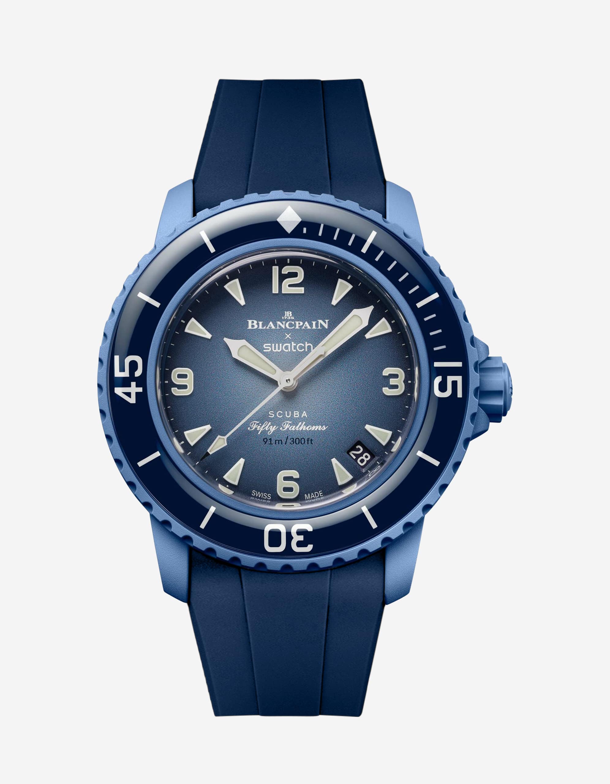 Rubber Watch Strap for Blancpain X Swatch Atlantic Ocean