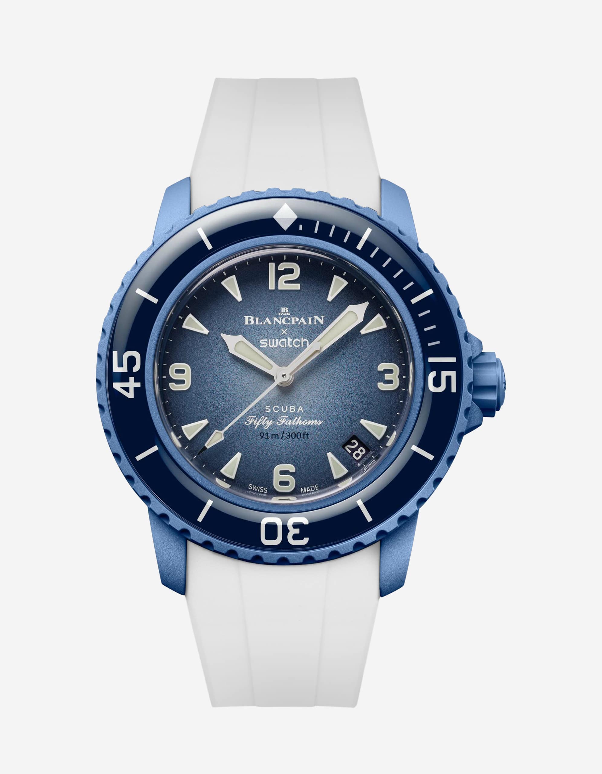 Suitable for Omega Swatch Blancpain joint curved silicone strap for men and  women Planet Five Ocean rubber strap 20mm