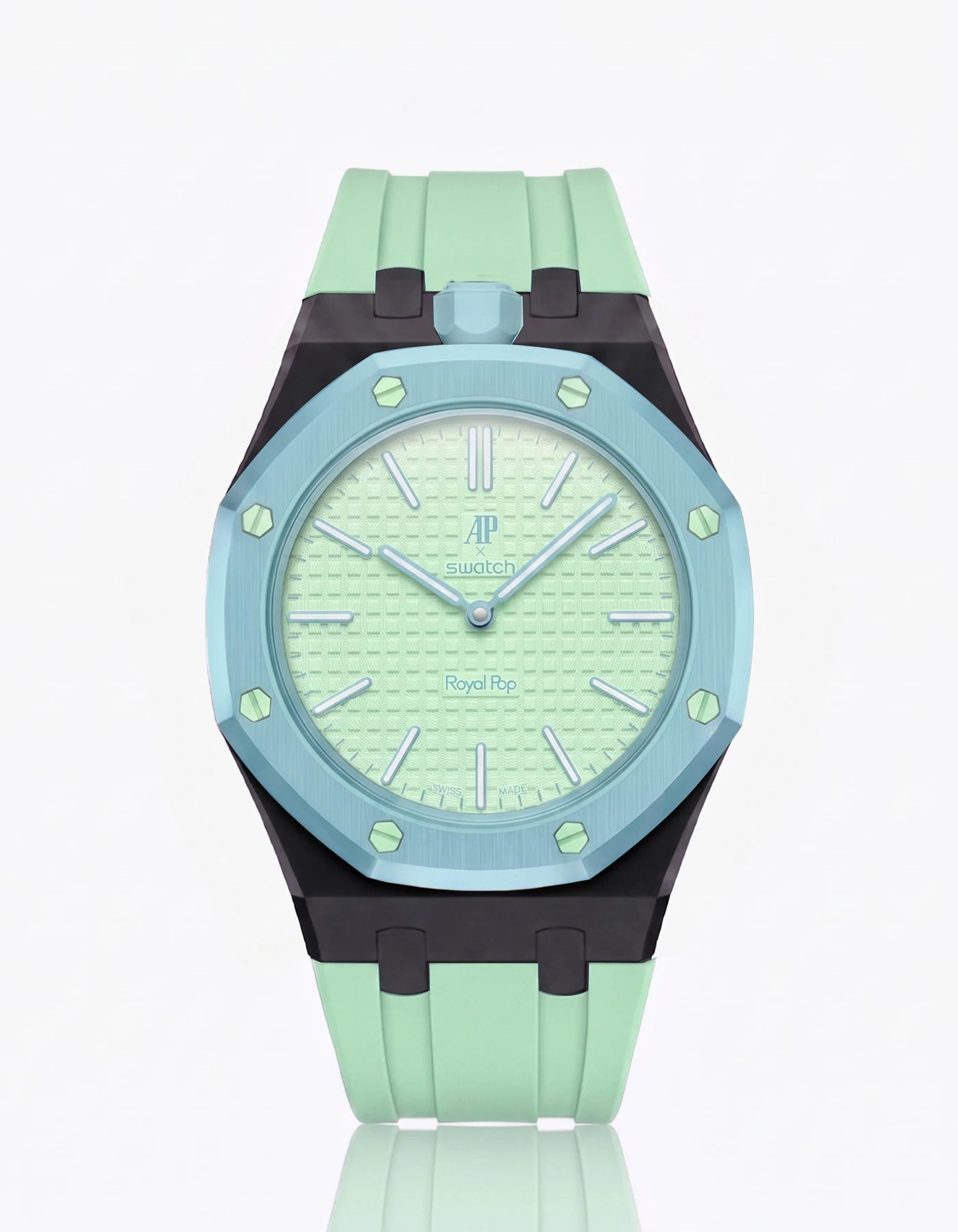 combo::black::rubber-strap-for-ap-x-swatch-royal-pop-mint