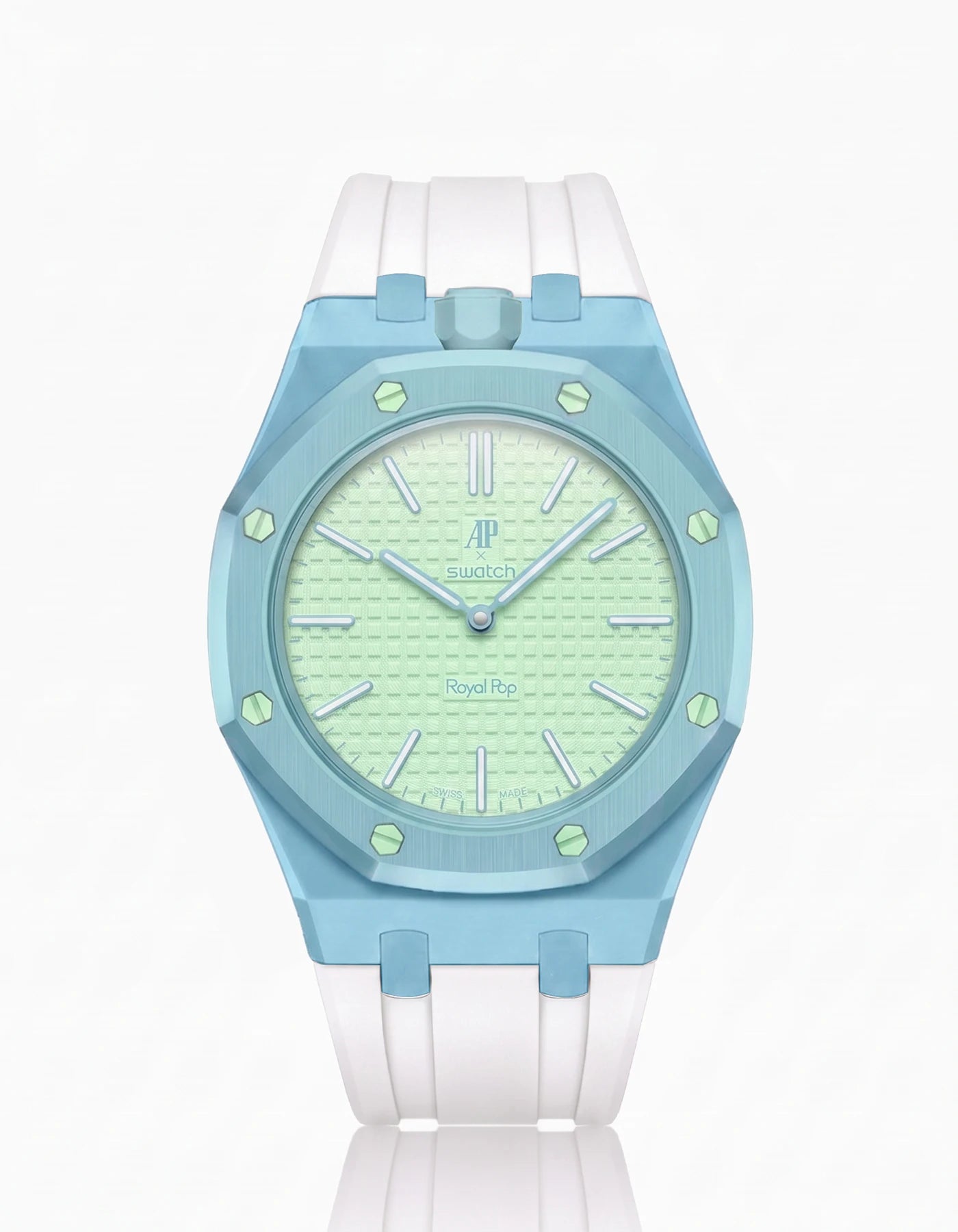 combo::light-blue::rubber-strap-for-ap-x-swatch-royal-pop-white