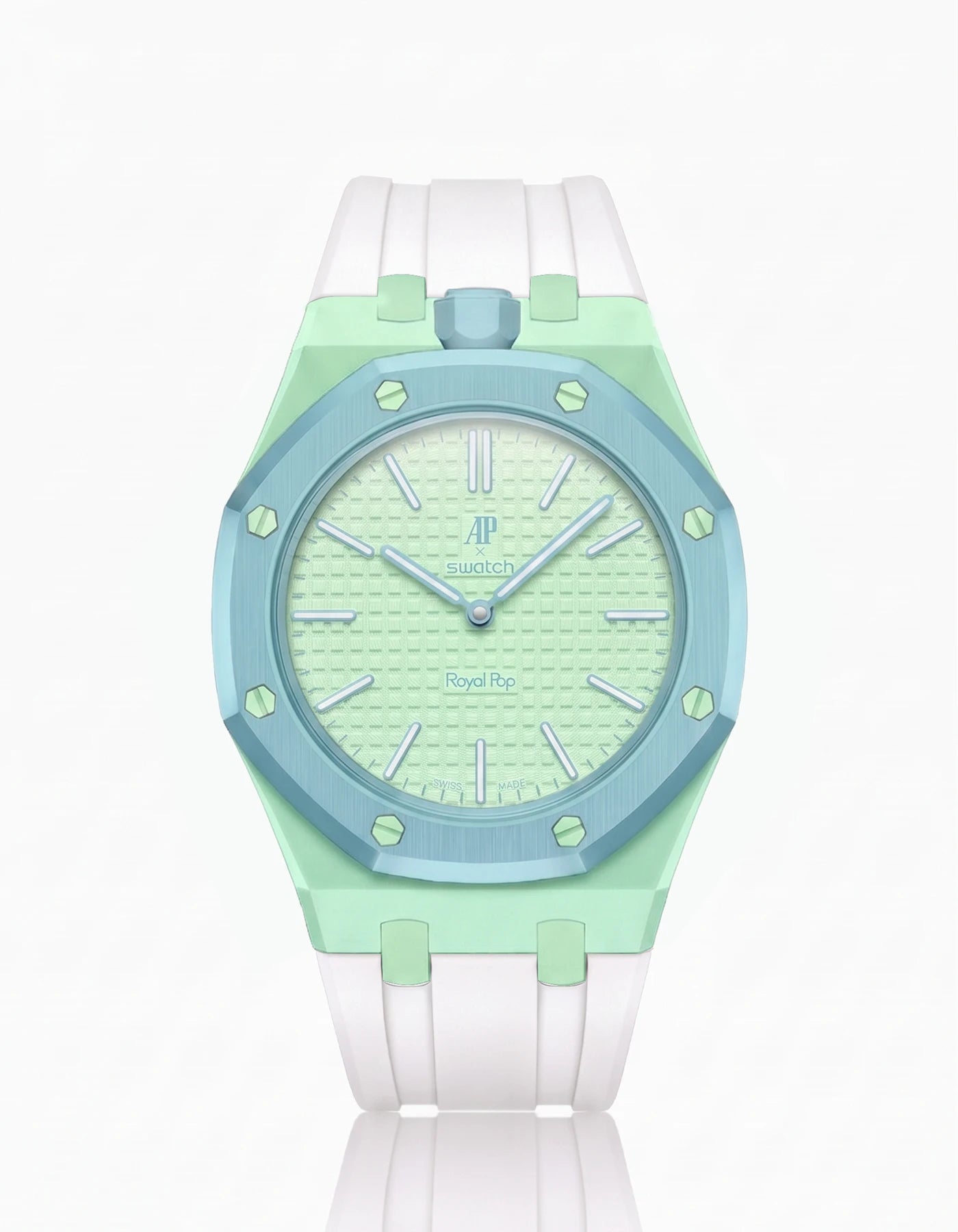 combo::mint::rubber-strap-for-ap-x-swatch-royal-pop-white