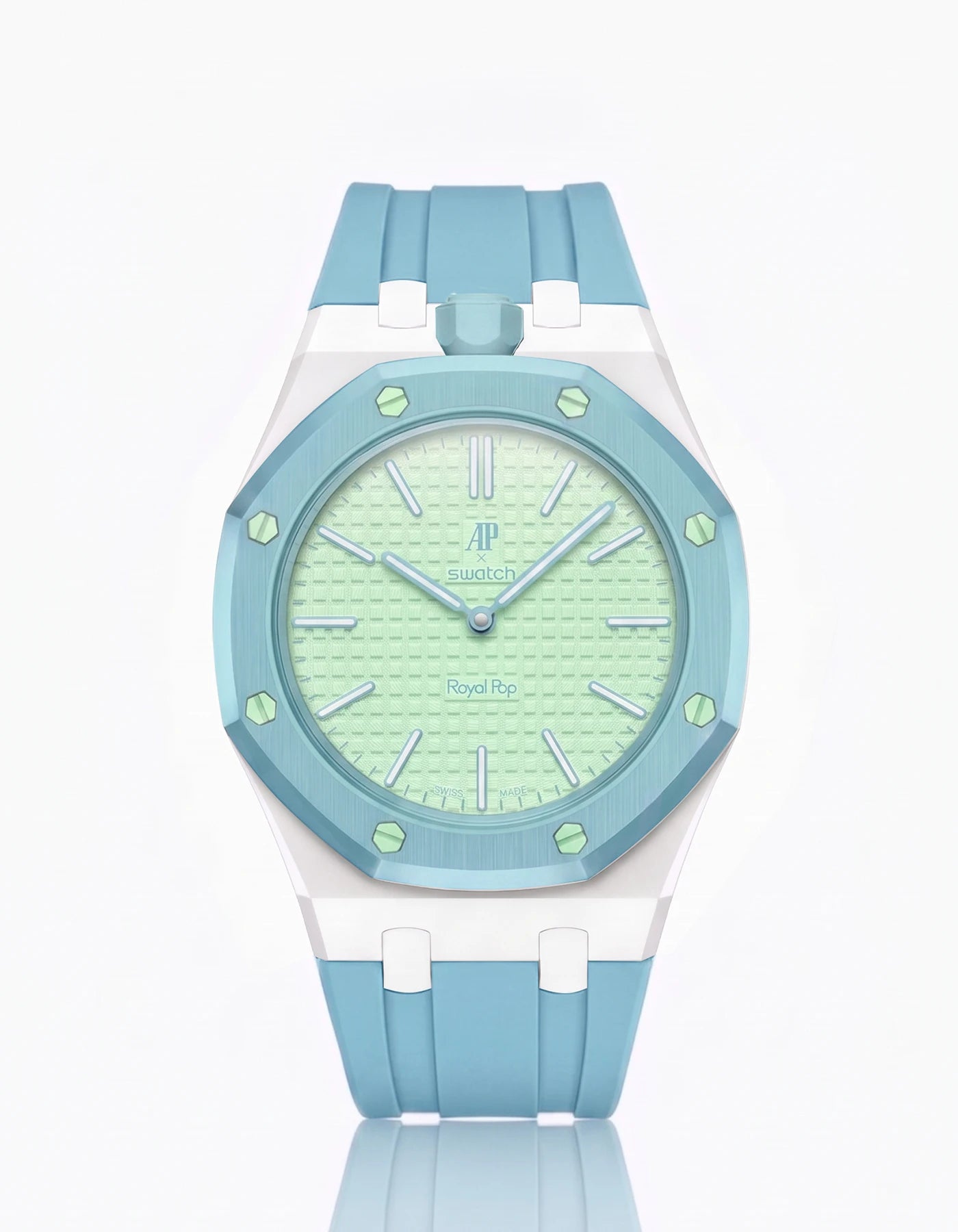 combo::white::rubber-strap-for-ap-x-swatch-royal-pop-light-blue