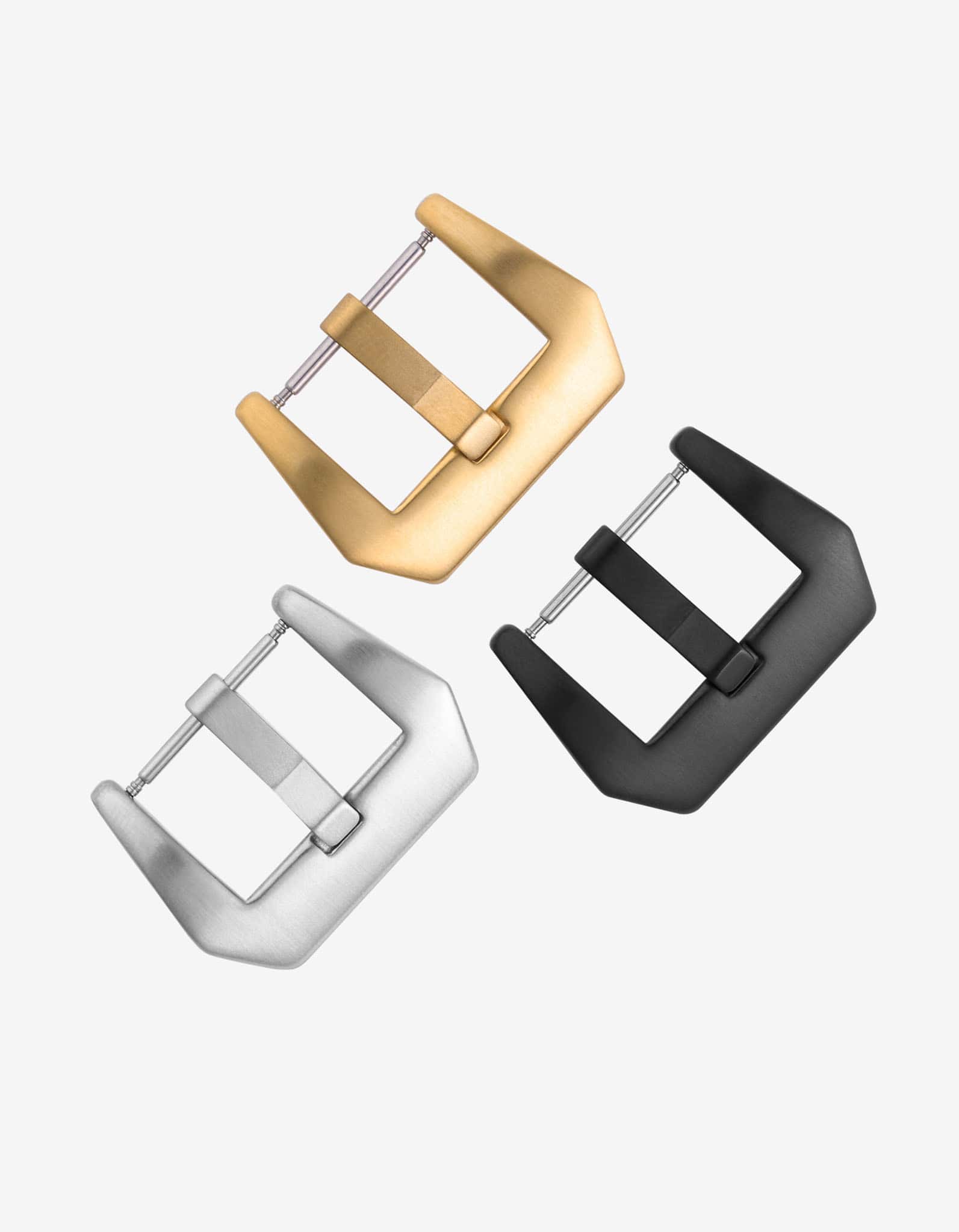 Three Pre-V Buckle for Panerai Straps - 20mm & 22mm in gold, silver and black