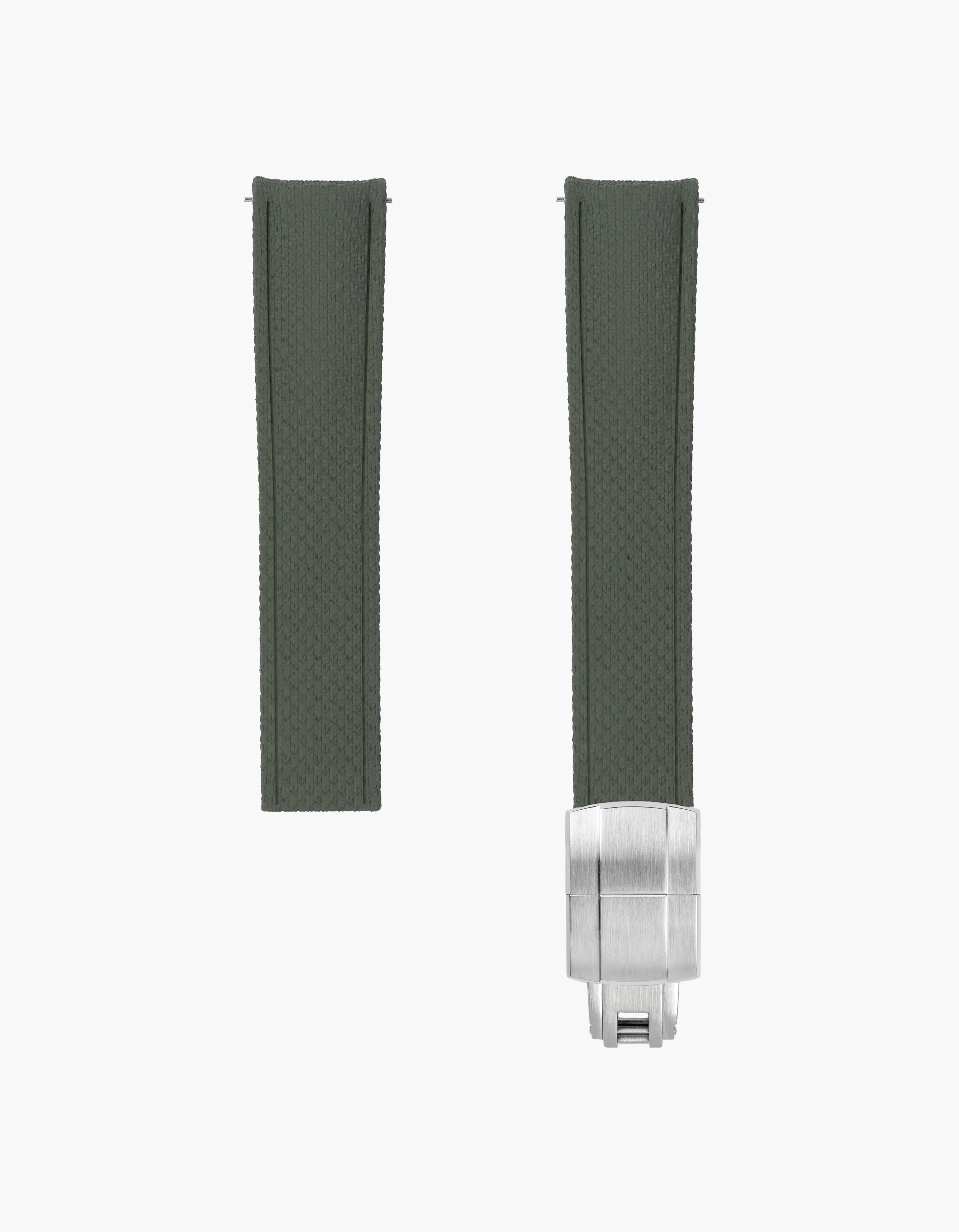 Green Curved CTS Rubber Strap