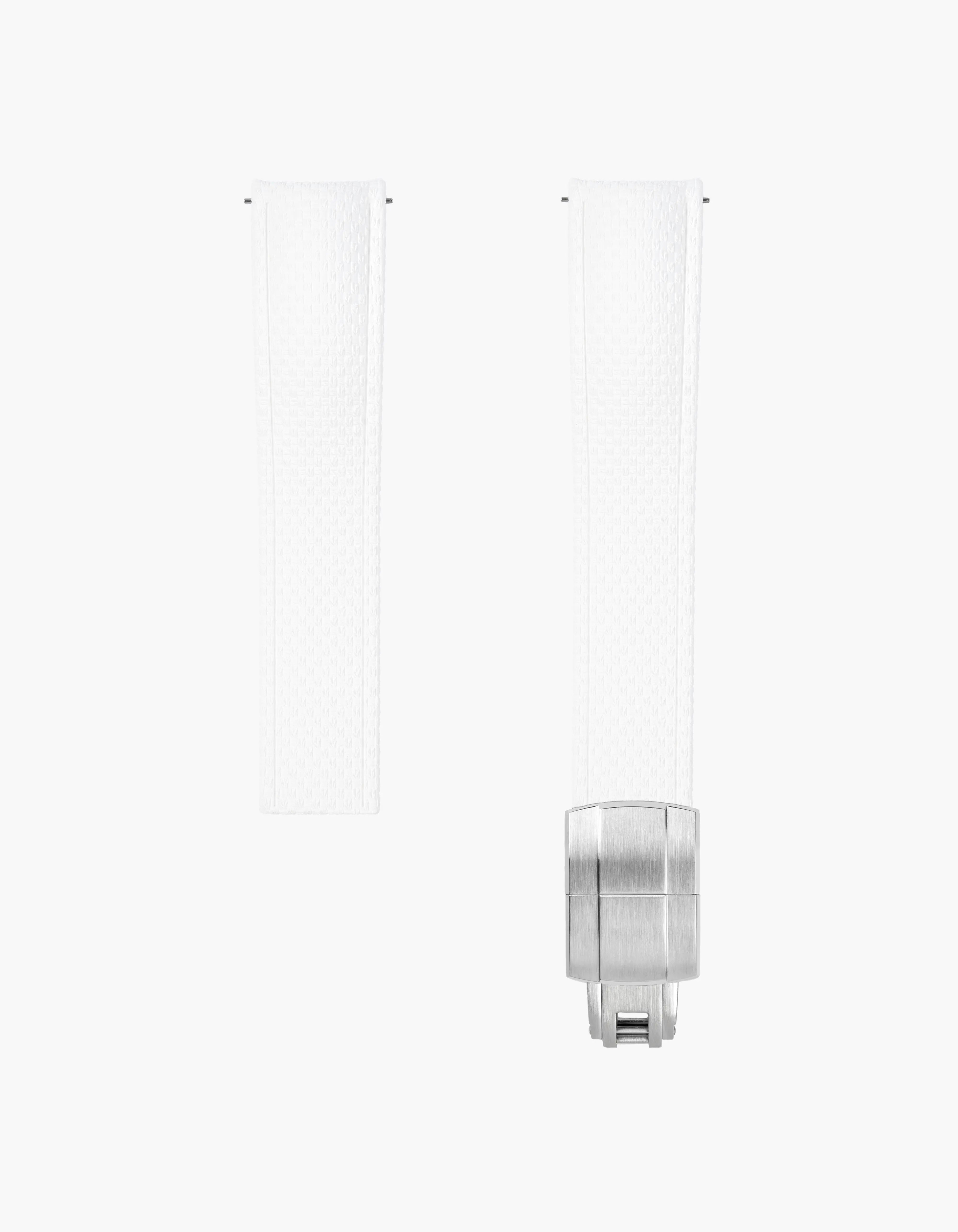 White Curved CTS Rubber Strap