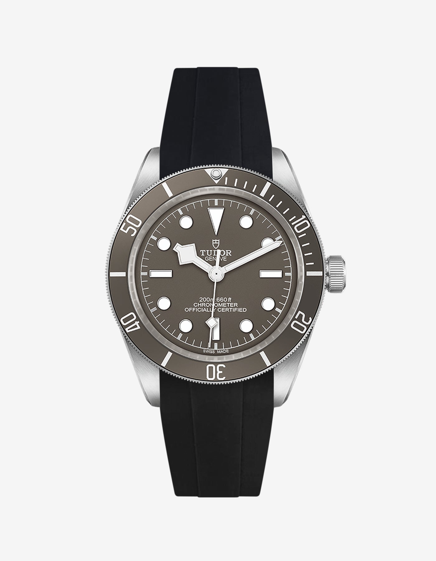 Rubber Strap for Tudor Black Bay 58 925 Silver