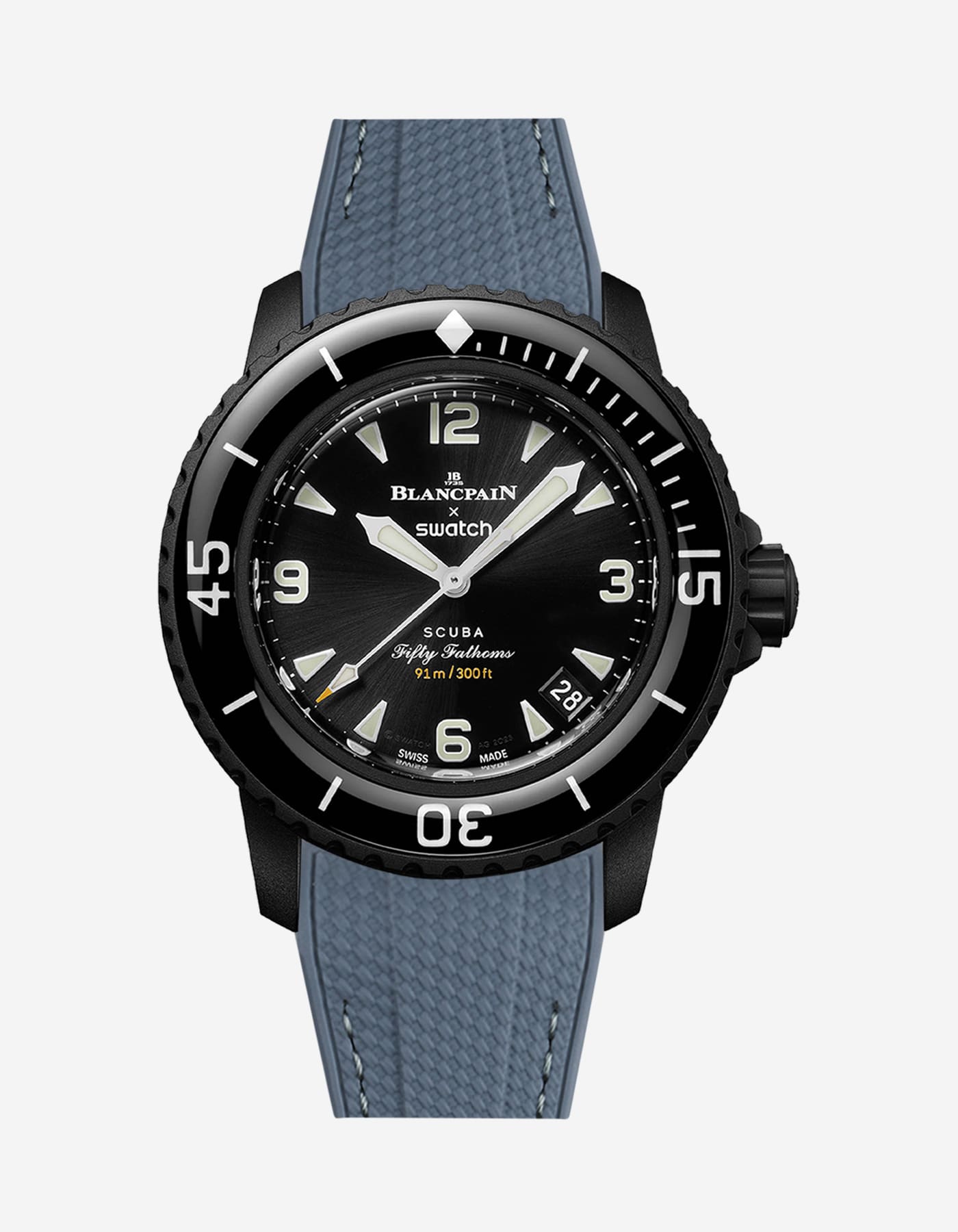 Rubber Watch Strap for Blancpain X Swatch Ocean Of Storms