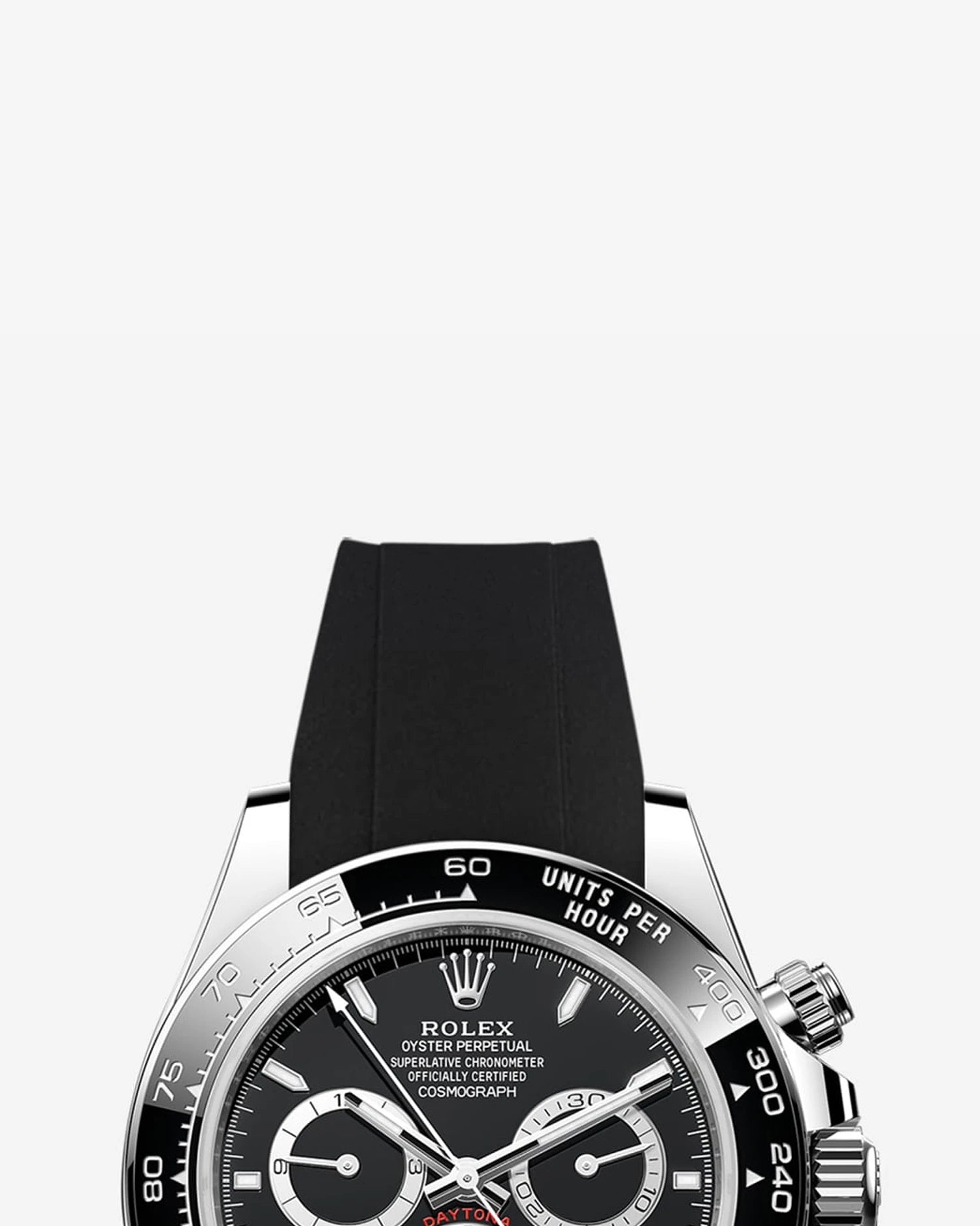 Rolex Daytona with black rubber strap – explore the Wristbuddys collection