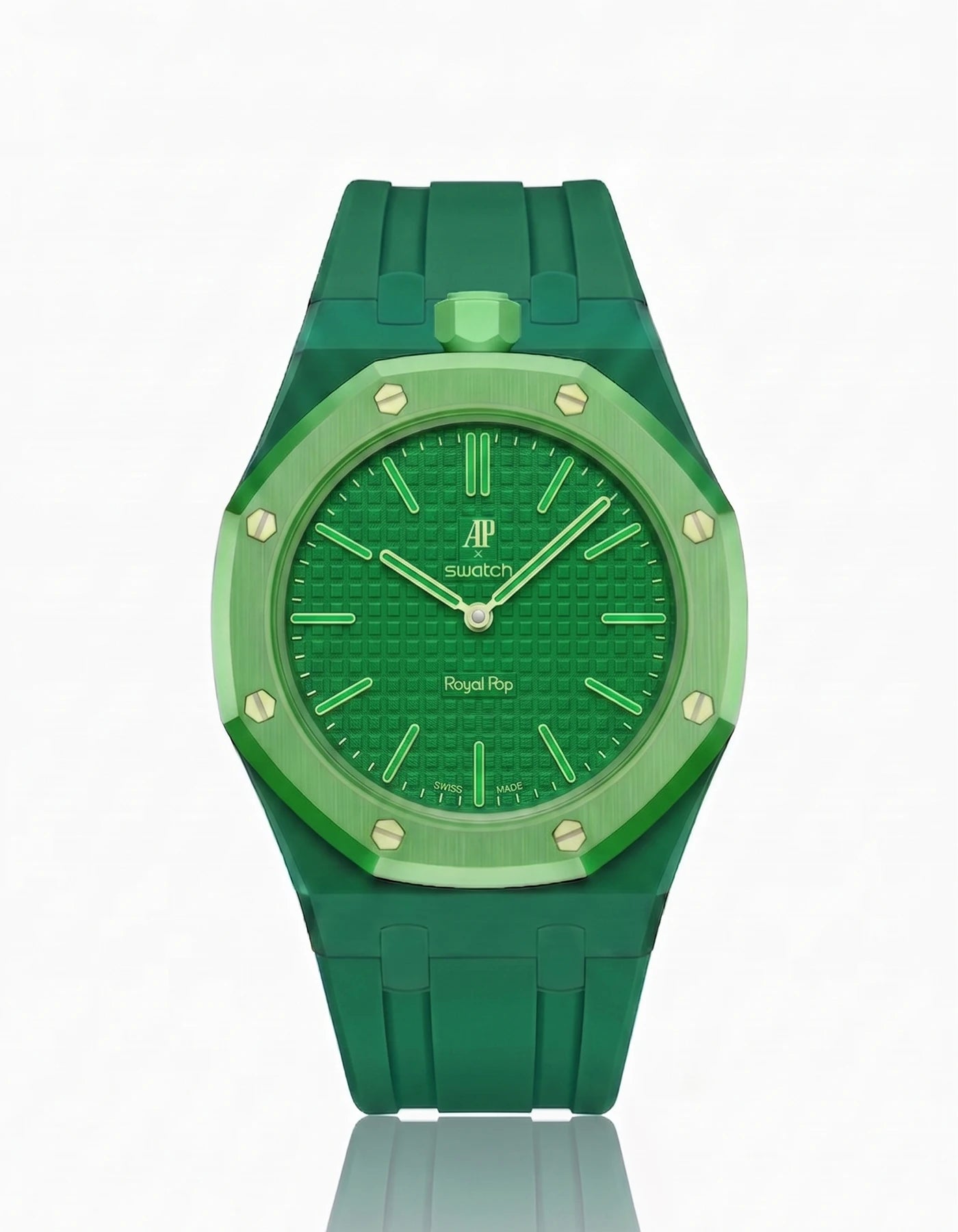 combo::green::rubber-strap-for-ap-x-swatch-royal-pop-green