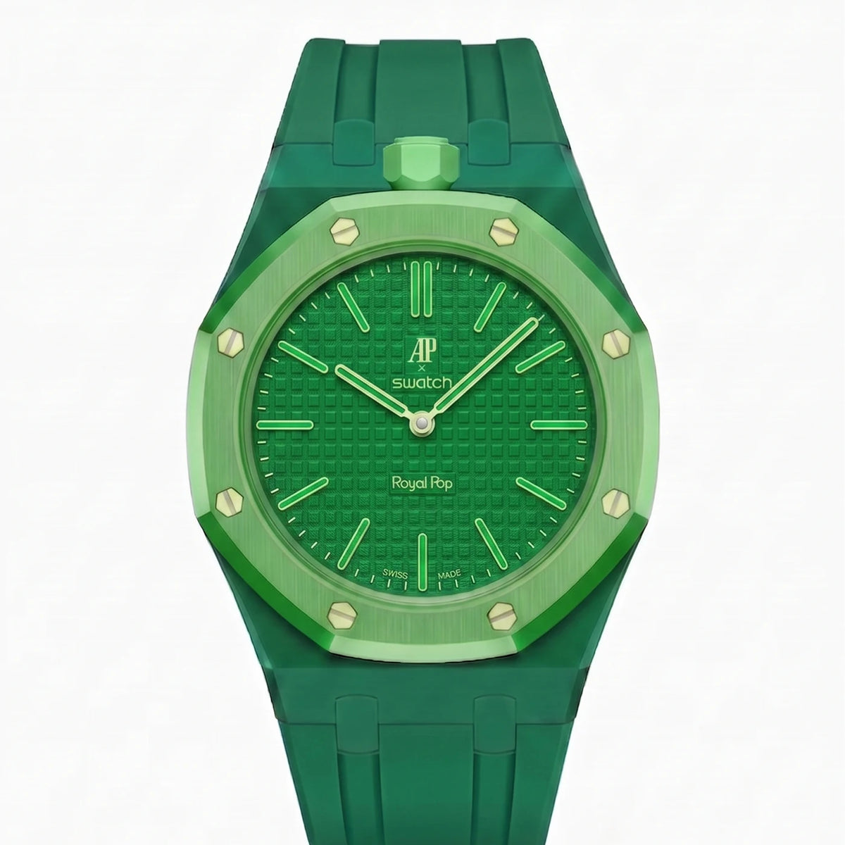 Rubber Strap & Case For AP x Swatch Royal Pop Green Eight – Wristbuddys
