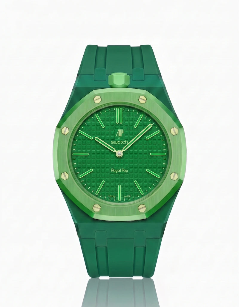 combo::green::rubber-strap-for-ap-x-swatch-royal-pop-green