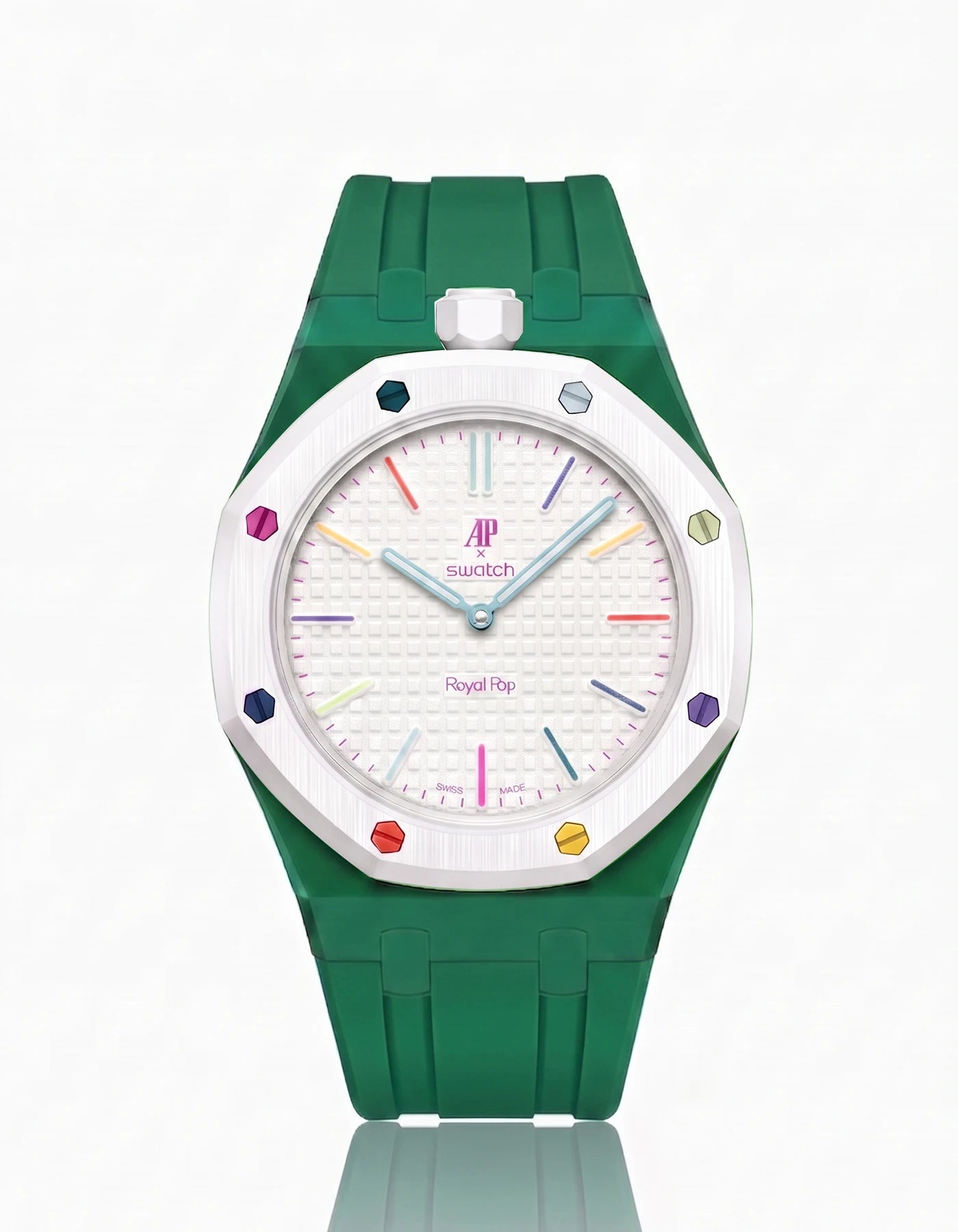 combo::green::rubber-strap-for-ap-x-swatch-royal-pop-green