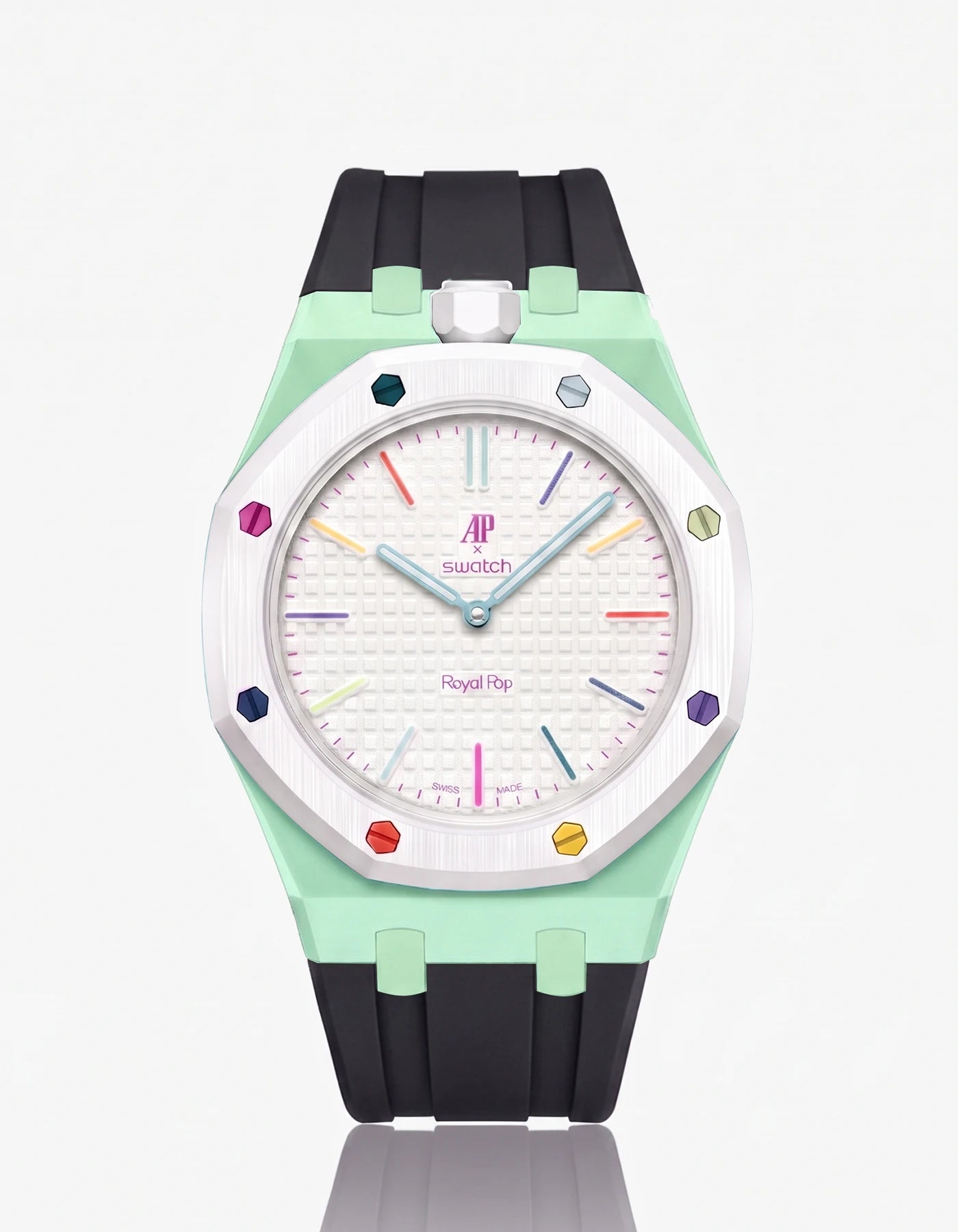combo::mint::rubber-strap-for-ap-x-swatch-royal-pop-black