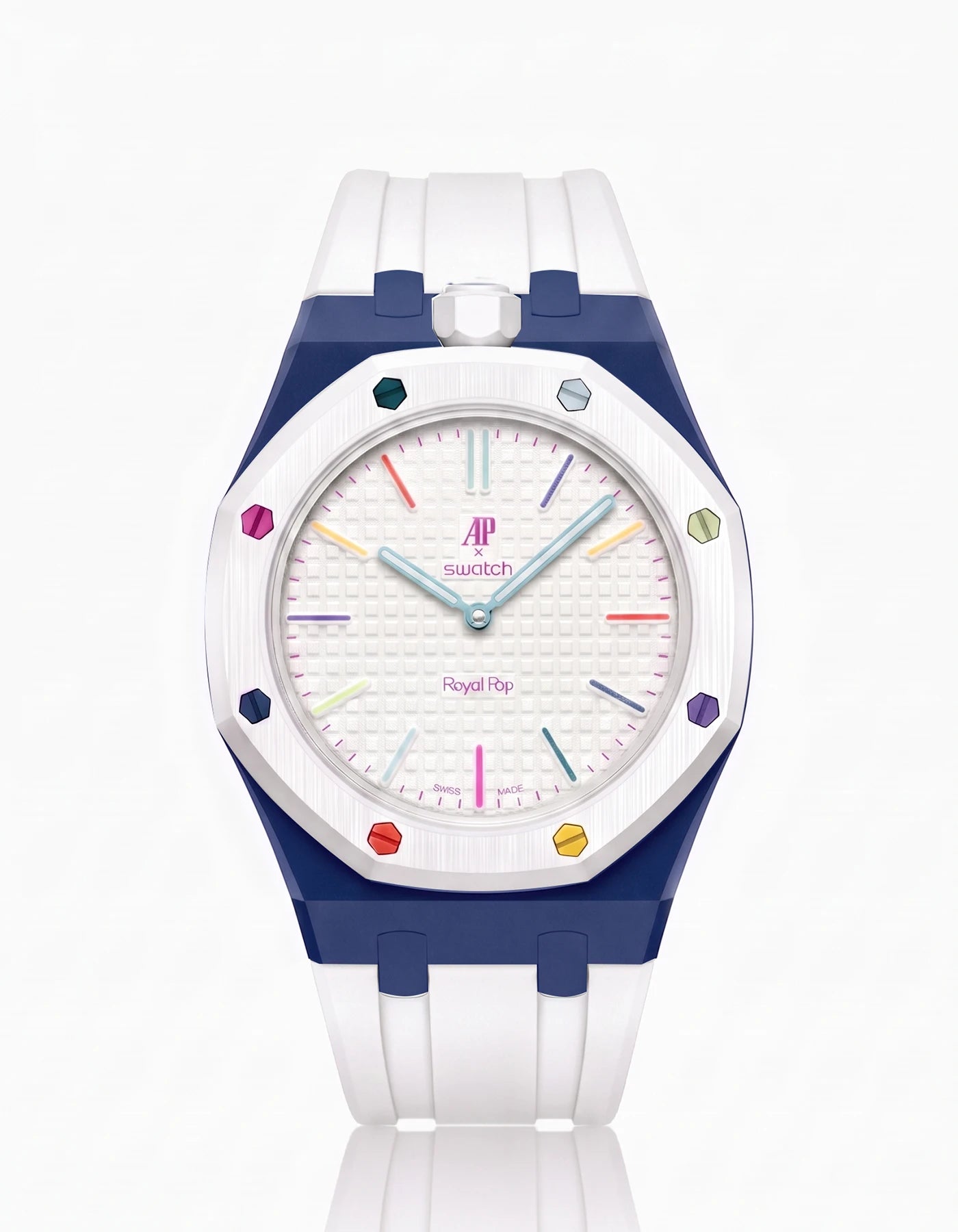 combo::navy-blue::rubber-strap-for-ap-x-swatch-royal-pop-white
