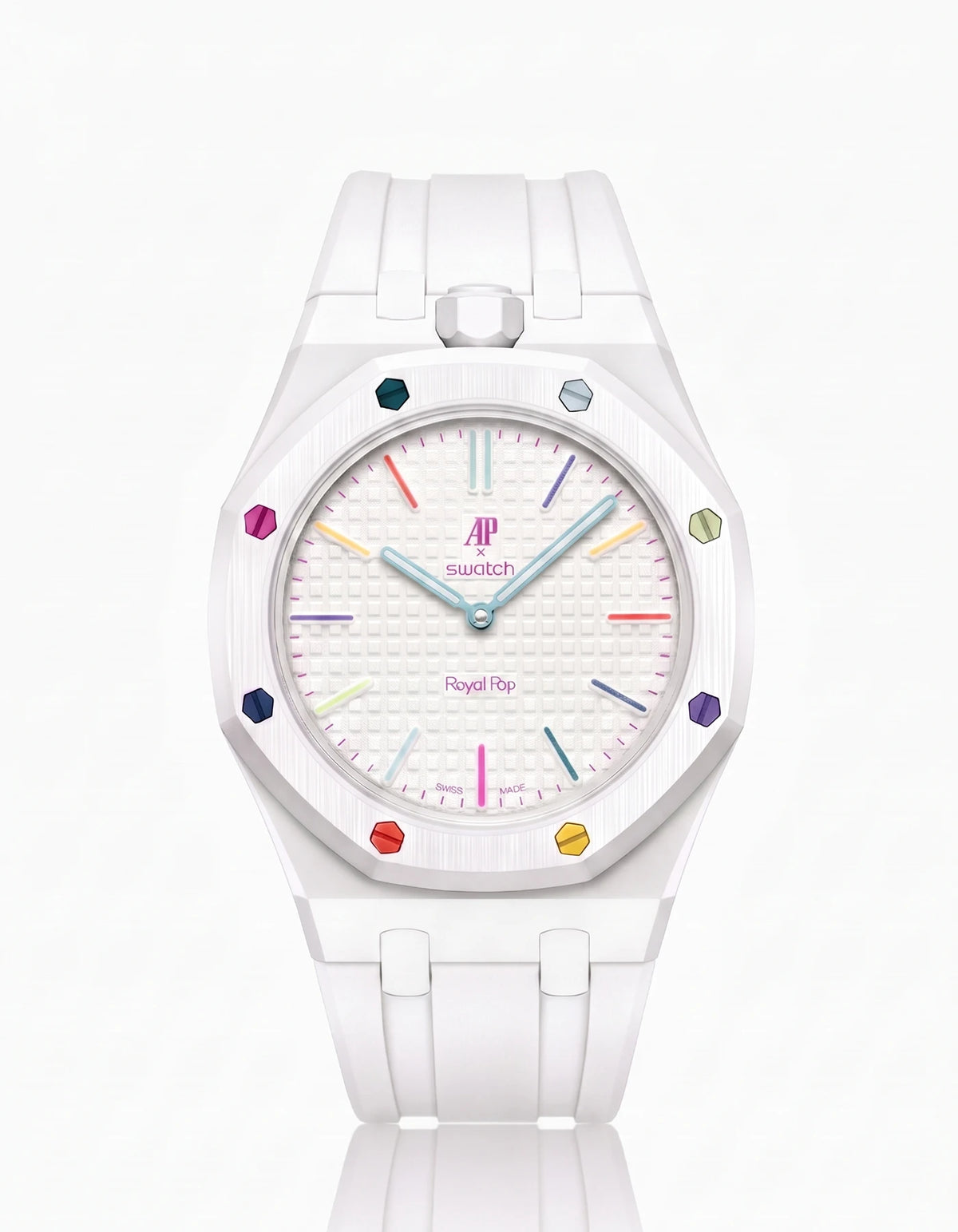 Rubber Strap & Case For AP x Swatch Royal Pop Huit Blanc – Wristbuddys