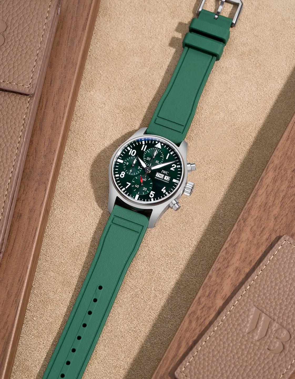 IWC Military Green Rubber Strap – Premium Fit, Quick-Release & Durable Design