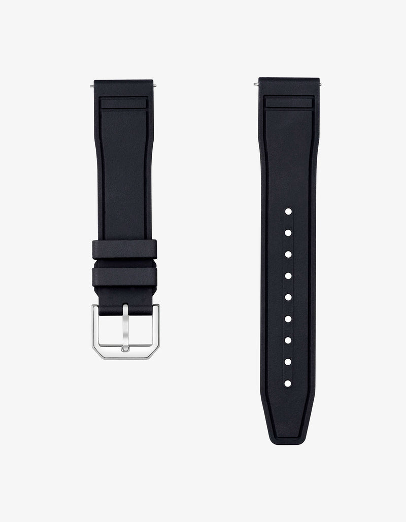 IWC純正 ブラックカーフストラップ新品20mm IWC Rubber Strap Black – Quick-Release & Perfect Fit