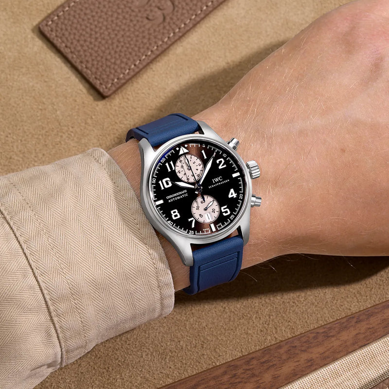 IWC ラバーストラップ　ブルー（紺色）XSサイズ　ラグ幅20mm IWC Rubber Strap Navy Blue | Quick-Release & Perfect Fit