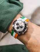 Irish Flag Watch Strap on Rolex daytona wrist shot