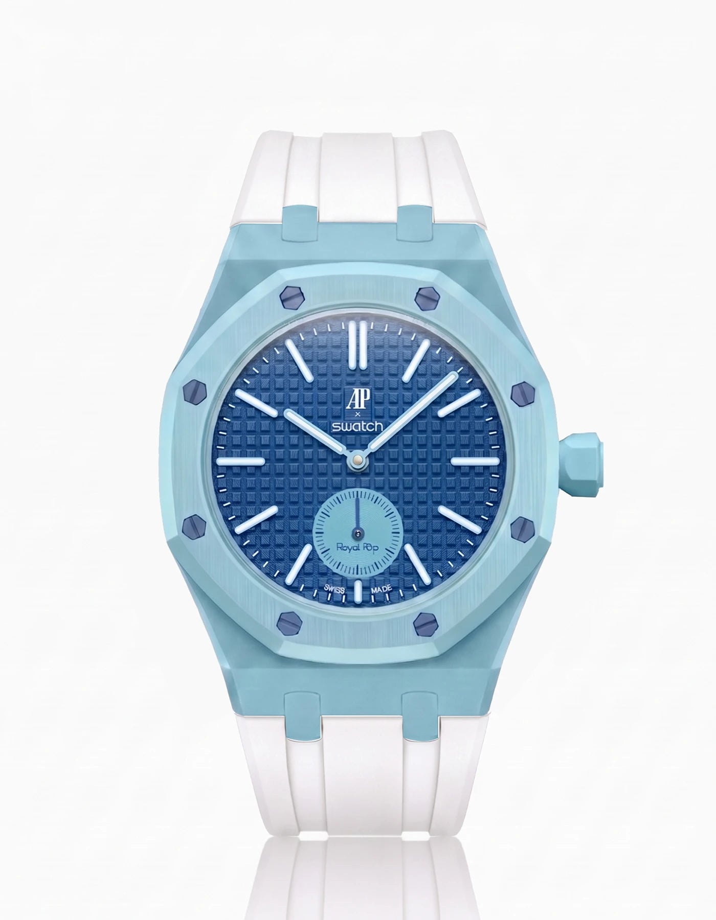 combo::lan-ba-blue::rubber-strap-for-ap-x-swatch-royal-pop-white