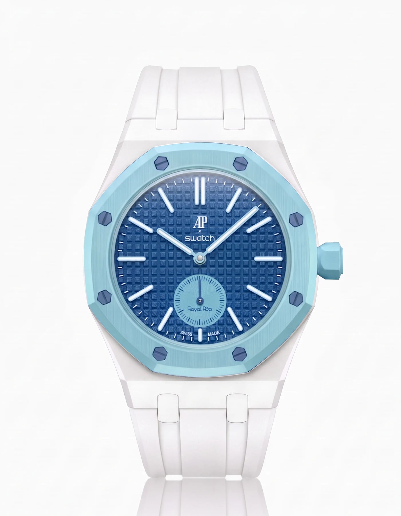combo::white::rubber-strap-for-ap-x-swatch-royal-pop-white