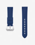 Replacement Navy Blue Rubber Strap for Panerai Watches – 24mm uhrenband klockarmband, Swiss Made premium gummiband i marinblå nyans, passar Panerai Luminor och andra modeller, idealisk för dykarklockor och sportiga modeller, erbjuder ett lyxigt men funktionellt utseende som är perfekt för både formella och aktiva miljöer