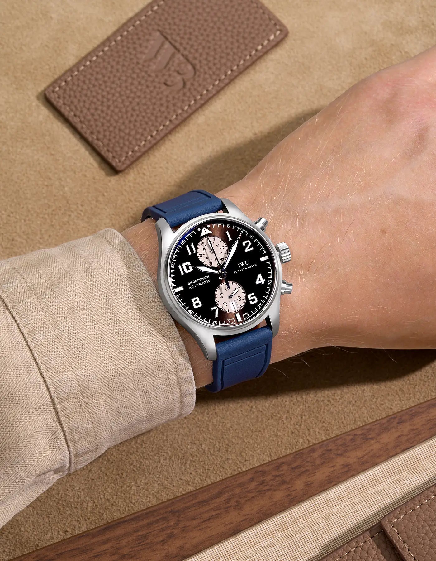 Luxury rubber watch band on wrist – durable and high-quality material