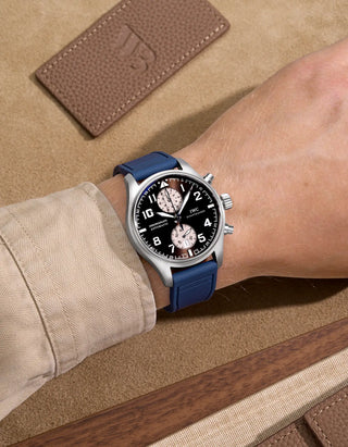 Luxury rubber watch band on wrist – durable and high-quality material