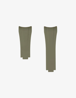 Military green FKM rubber strap for Rolex watches