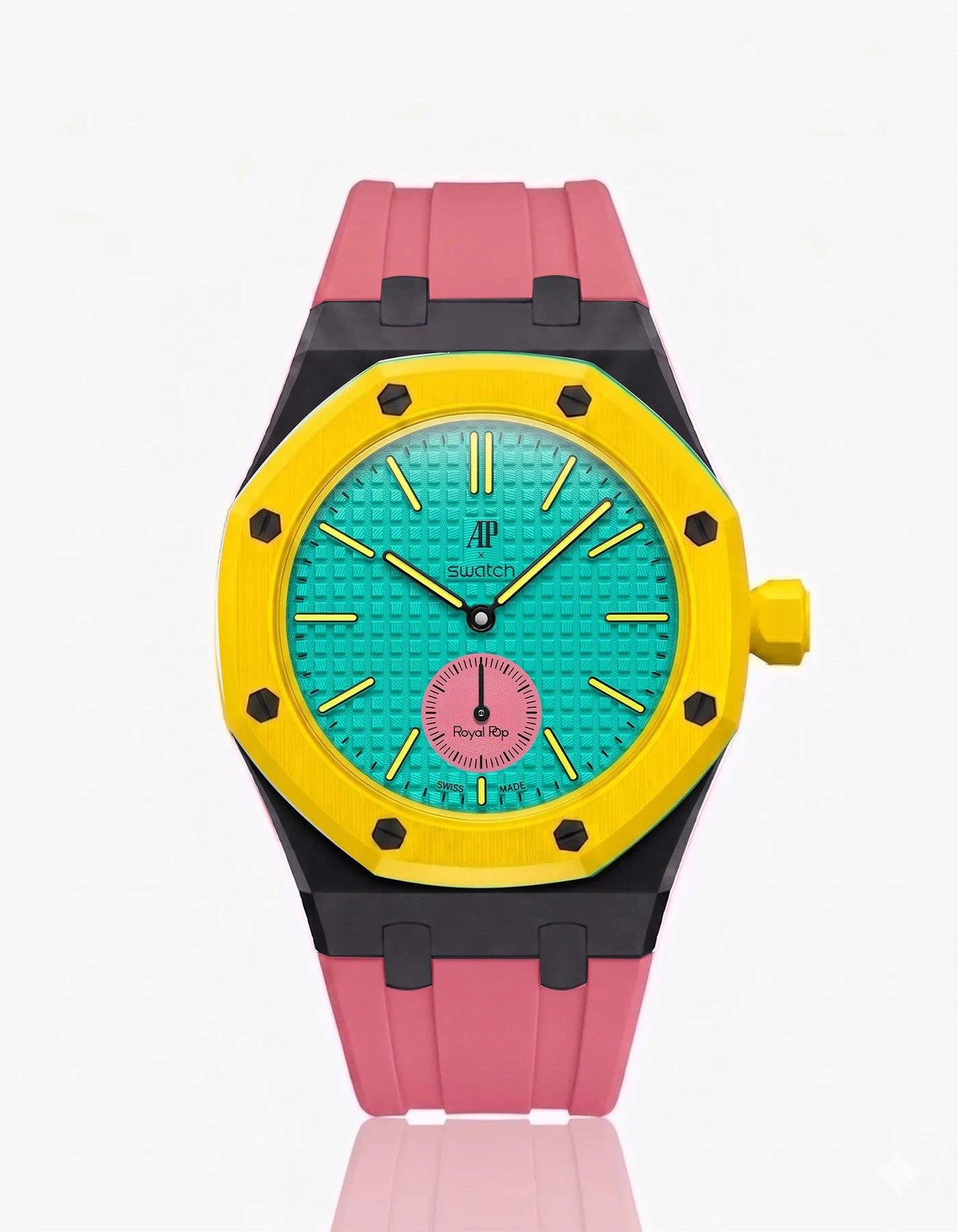 combo::black::rubber-strap-for-ap-x-swatch-royal-pop-otg-pink