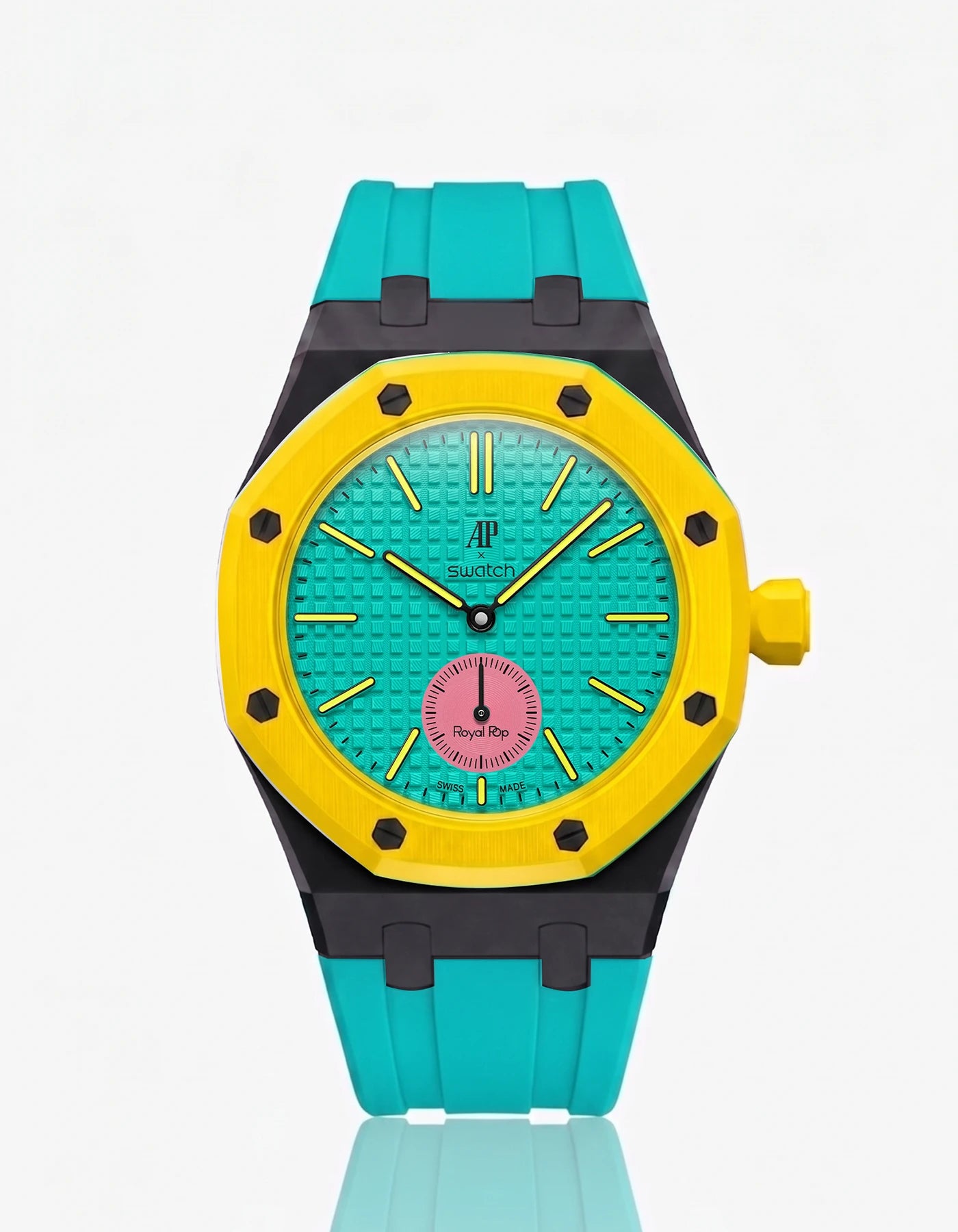 combo::black::rubber-strap-for-ap-x-swatch-royal-pop-turquoise
